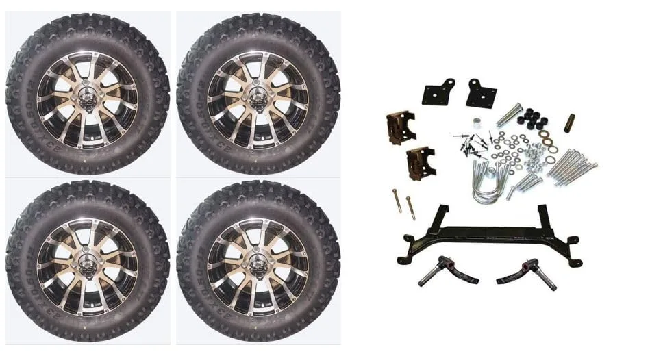 3G K1967-New12 4" Drop Axle Lift Kit Combo for E-Z-GO TXT 2001+