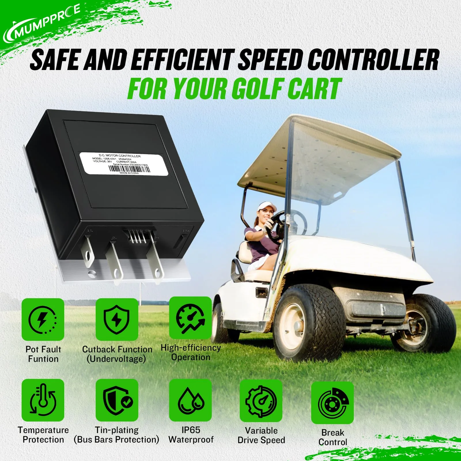 MUMPPRCE 1206-4301 Speed Controller for E-Z-GO TXT image 2