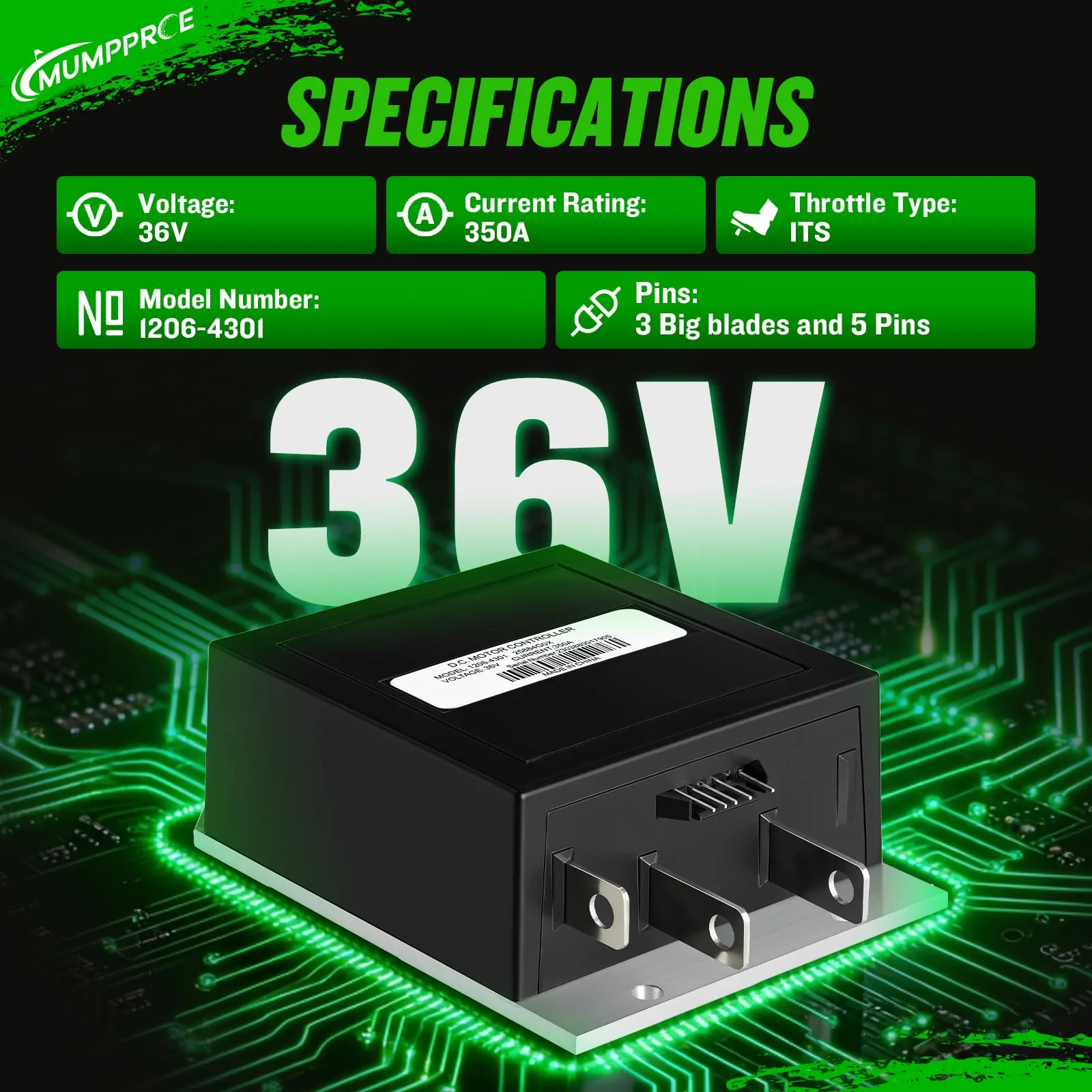 MUMPPRCE 1206-4301 Speed Controller for E-Z-GO TXT image 4