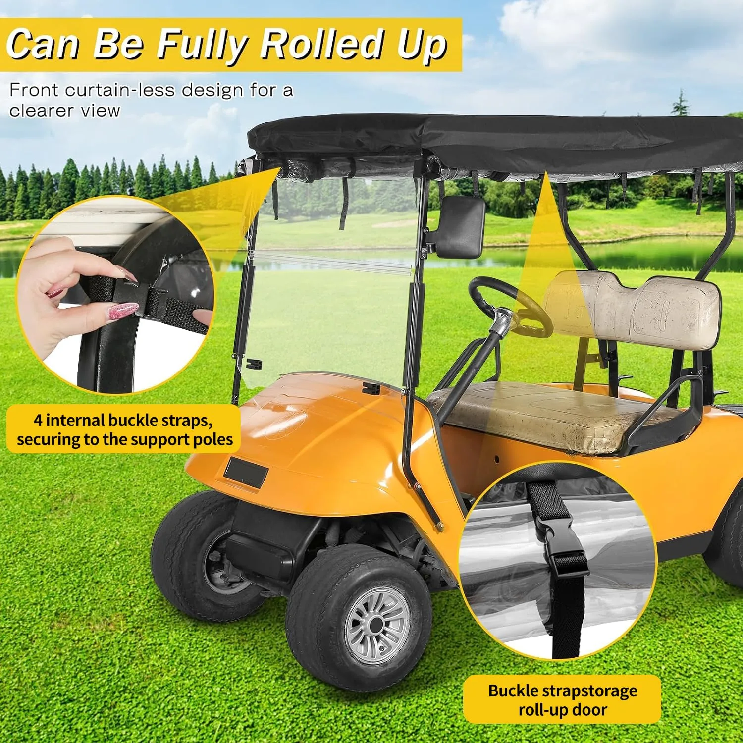 SANXIACAR Enclosure for E-Z-GO TXT 2-Seater Golf Cart image 3