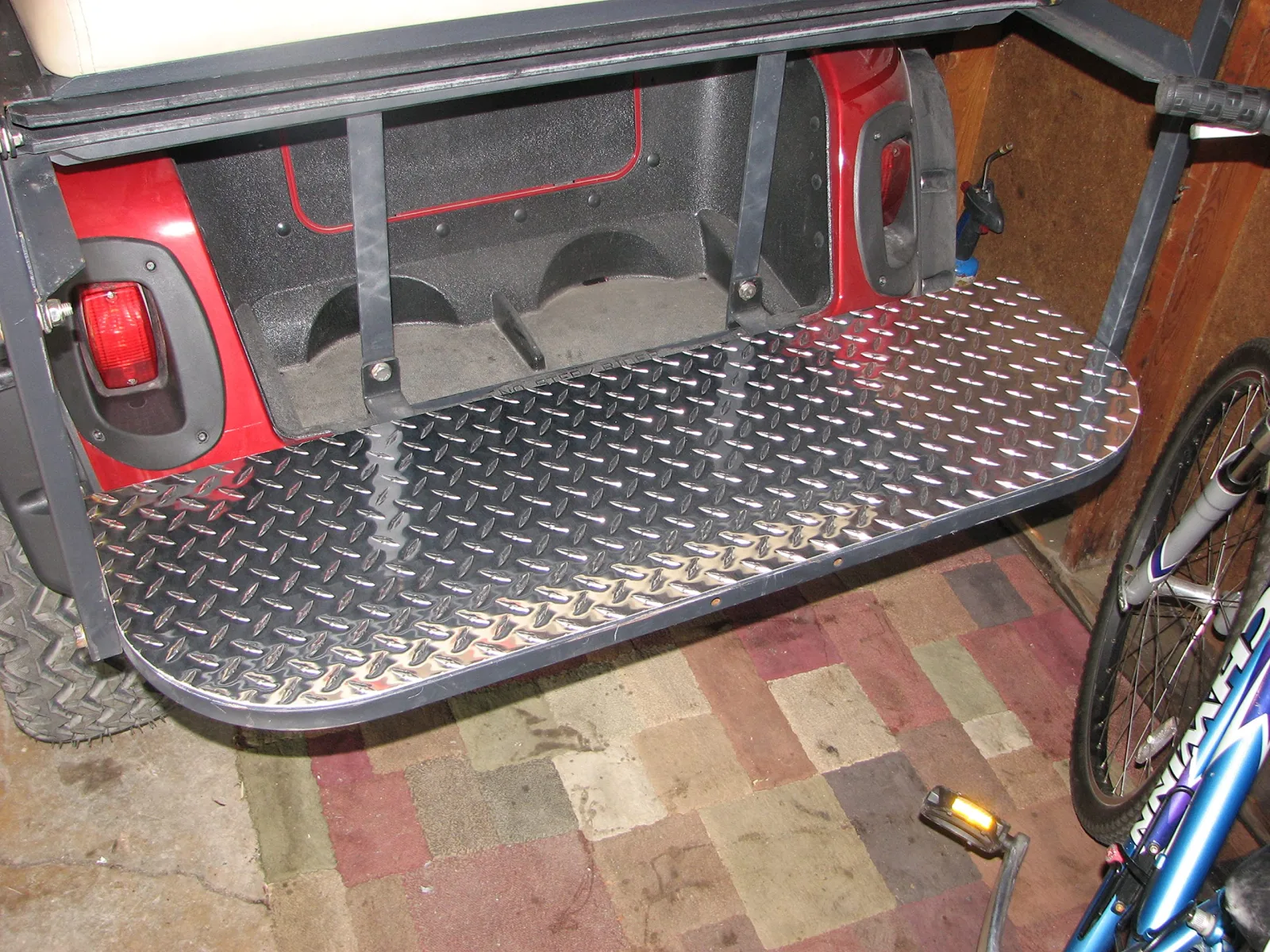 E-Z-GO RXV Diamond Plate Rear Seat Step Cover