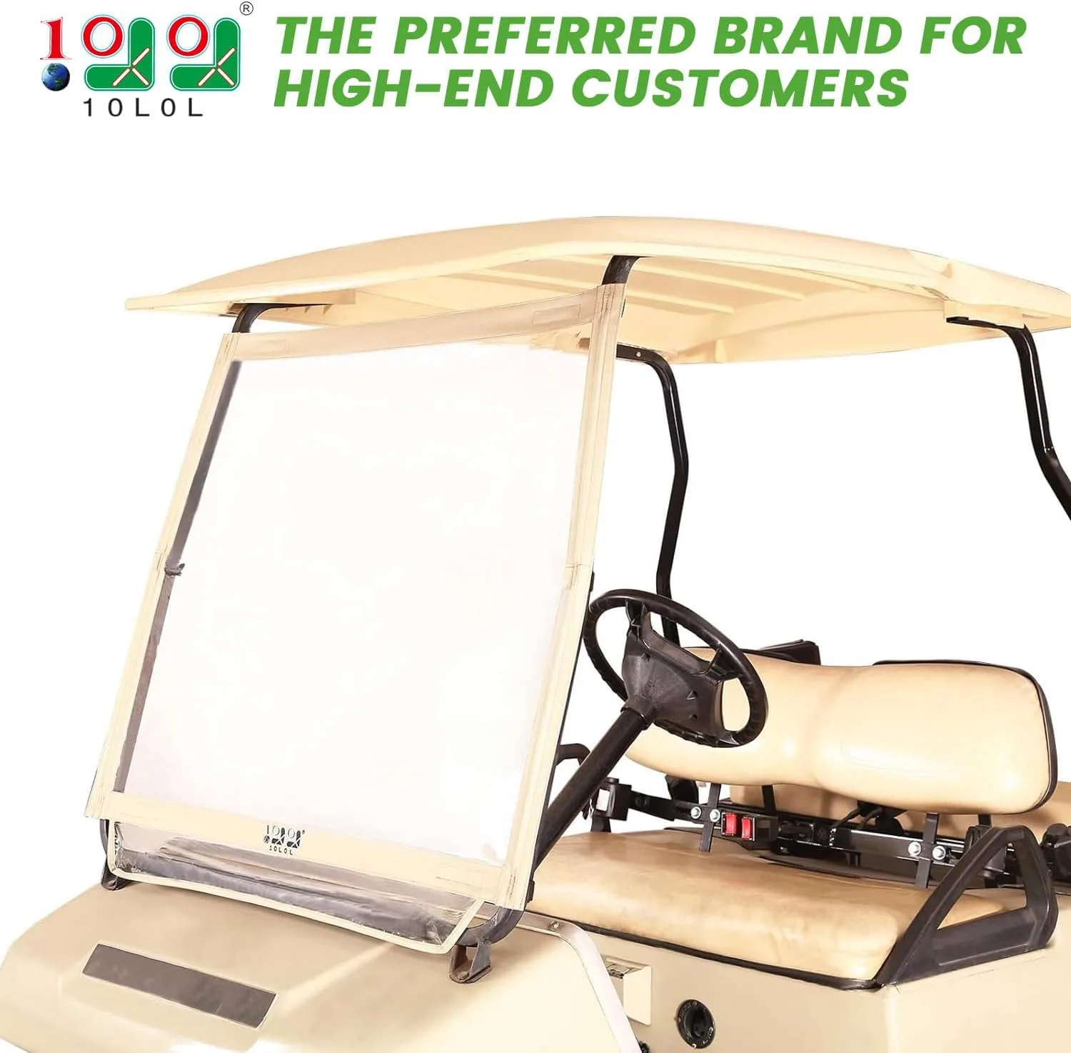 10L0L Foldable Windshield for Club Car DS, Tempo & Precedent image 2