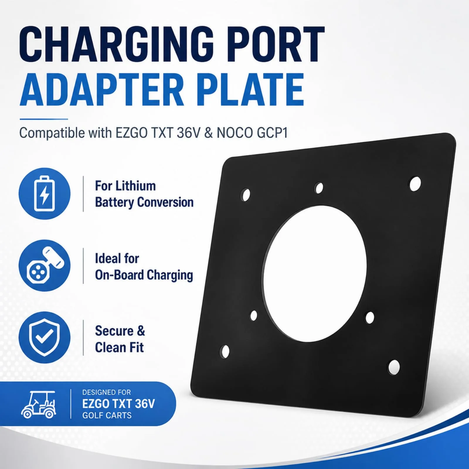 Golf Cart Charging Port Adapter for E-Z-GO TXT 36V image 3