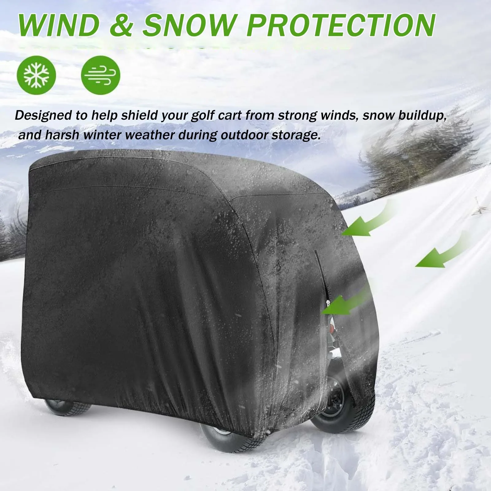 AKFNCZV Golf Cart Cover for Melex 378 8 Passenger image 3