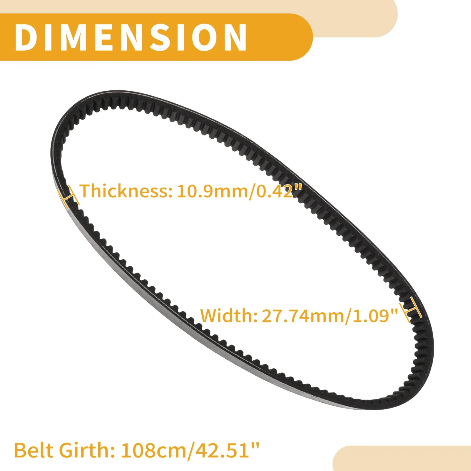 Partuto Drive Belt for E-Z-GO ST 480, 75691G01 image 4
