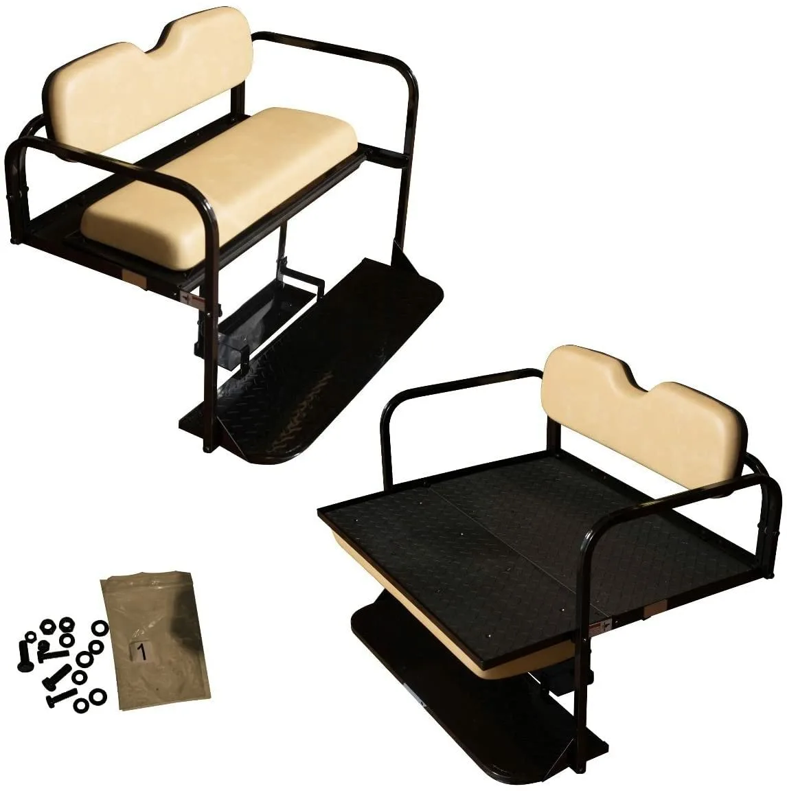 Yamaha G14-G22 Tan Flip-Folding Rear Seat Kit