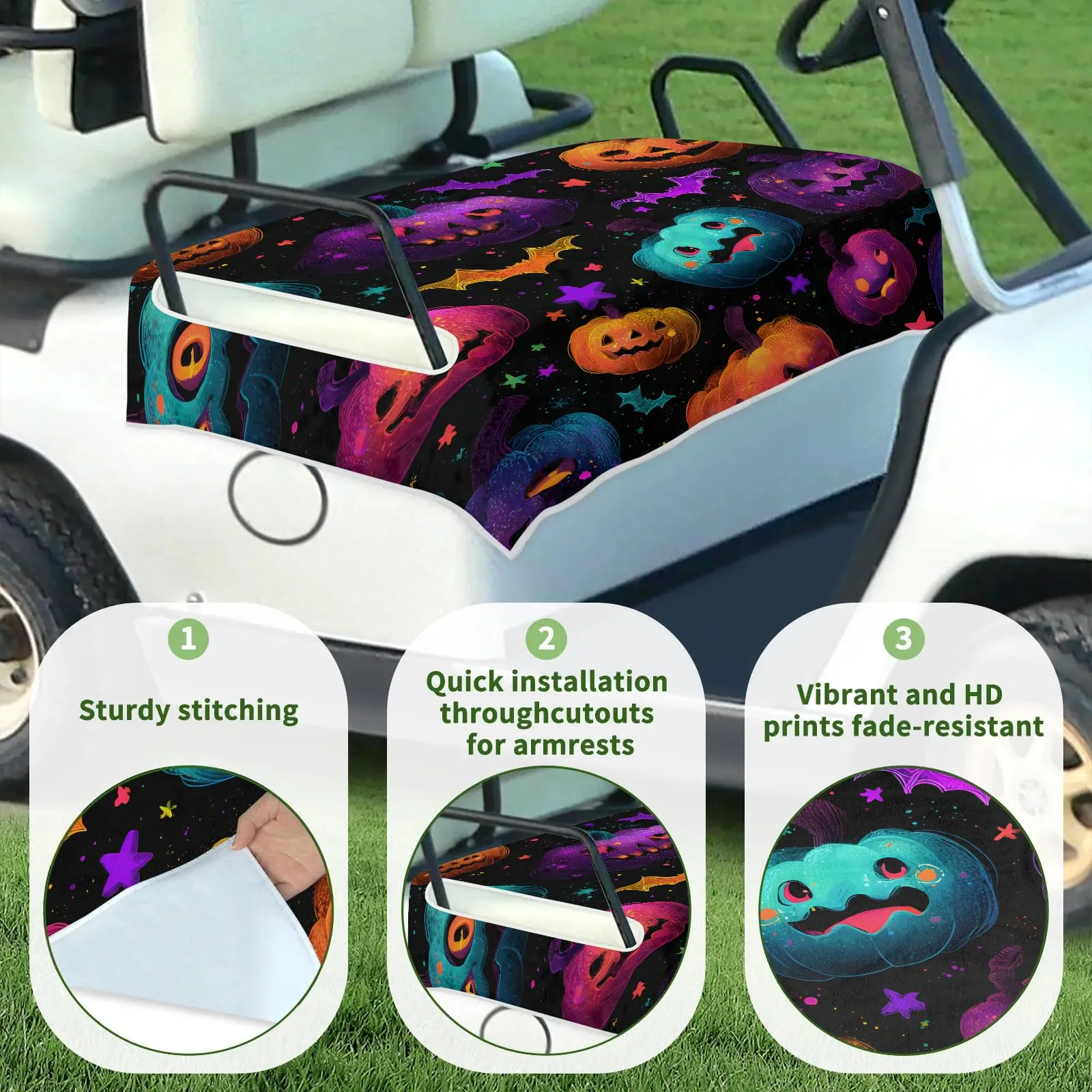 Tiveruda Golf Cart Seat Cover for Double Seats, 51 x 31 in image 3
