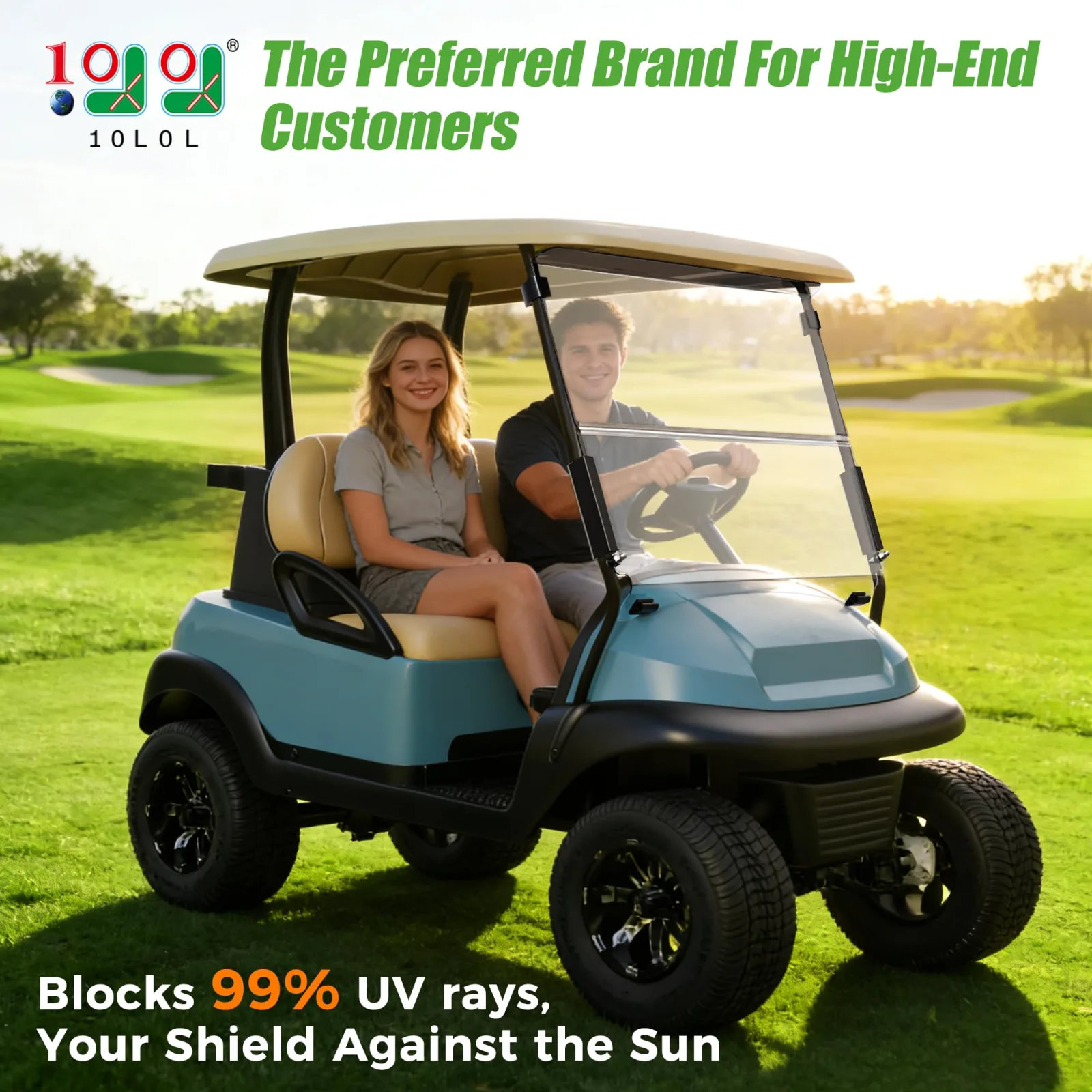 10L0L Windshield for Club Car Precedent, Tempo and Onward image 2