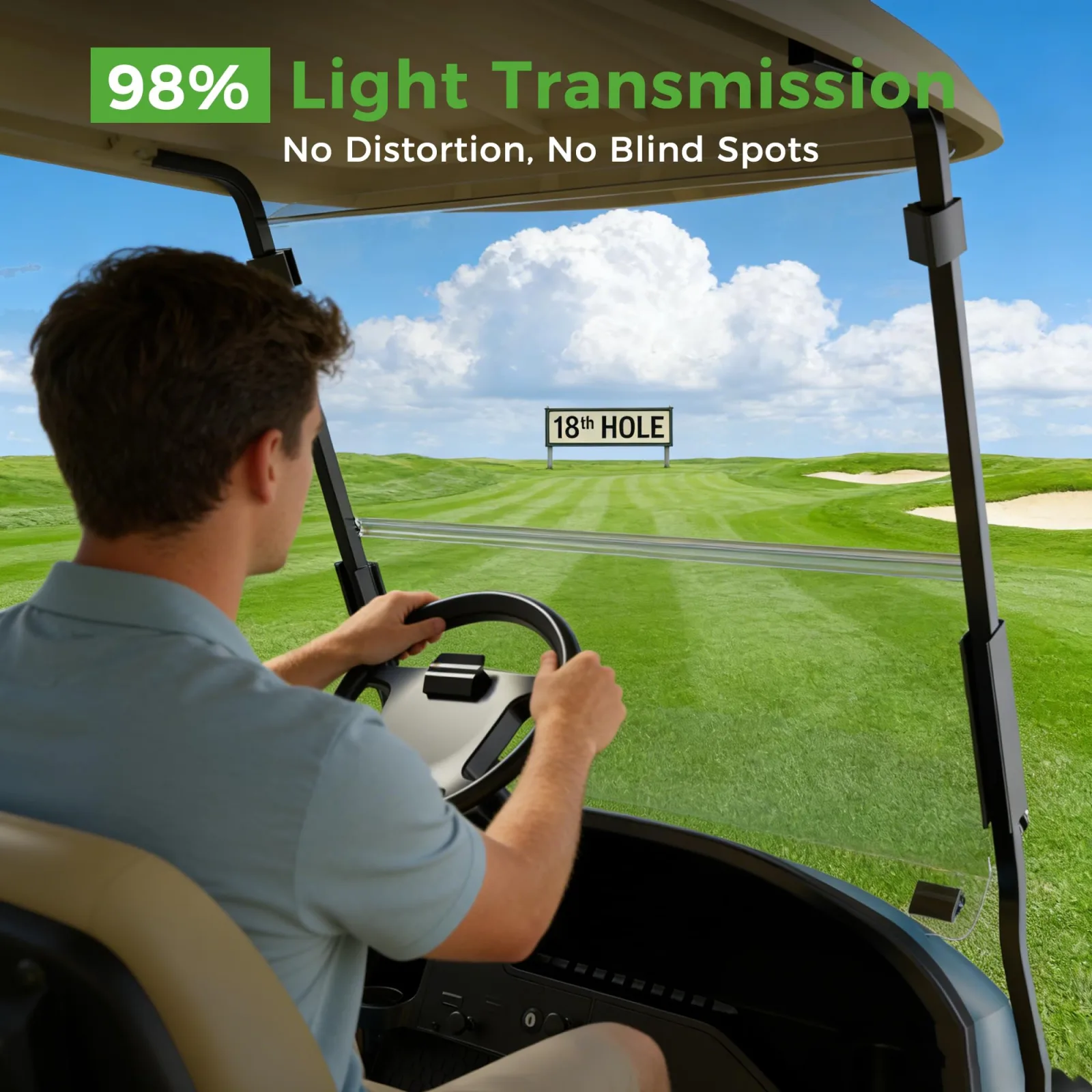 10L0L Windshield for Club Car Precedent, Tempo and Onward image 3