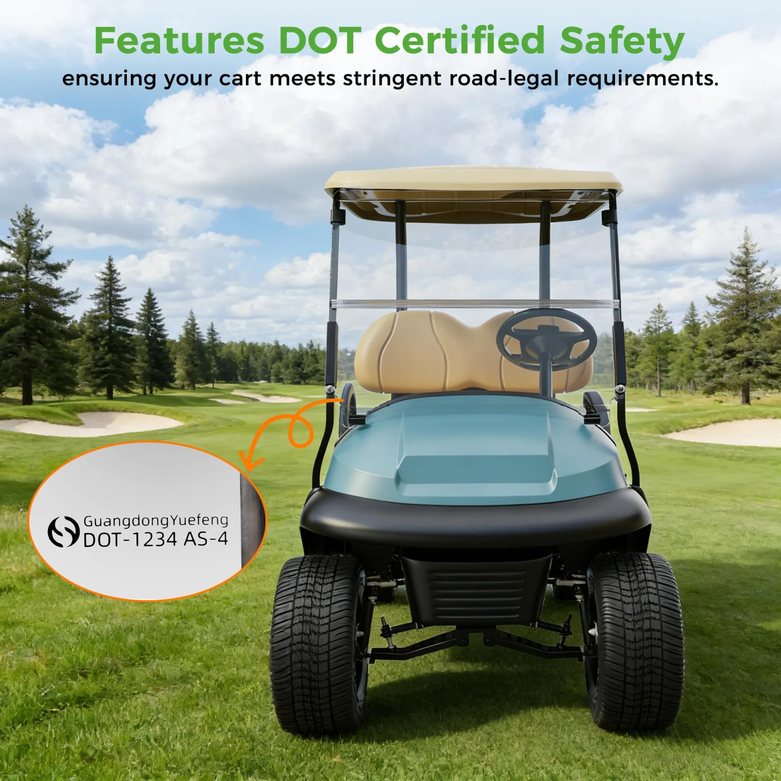 10L0L Windshield for Club Car Precedent, Tempo and Onward image 4