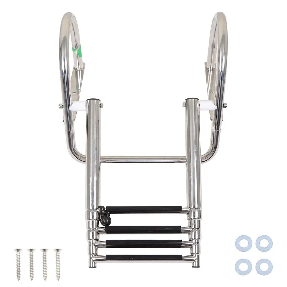 Generic 4-Step Stainless Steel Telescoping Boat Ladder