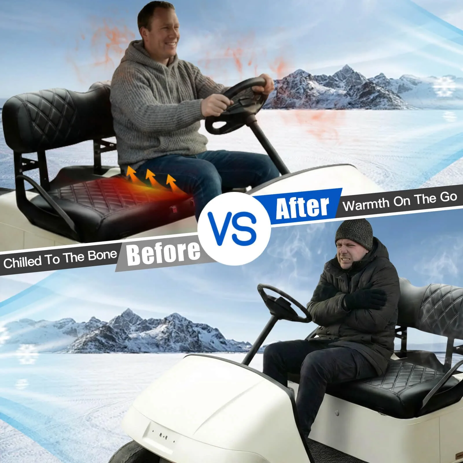NOKINS Heated Seat Covers for Club Car Precedent & E-Z-GO image 3