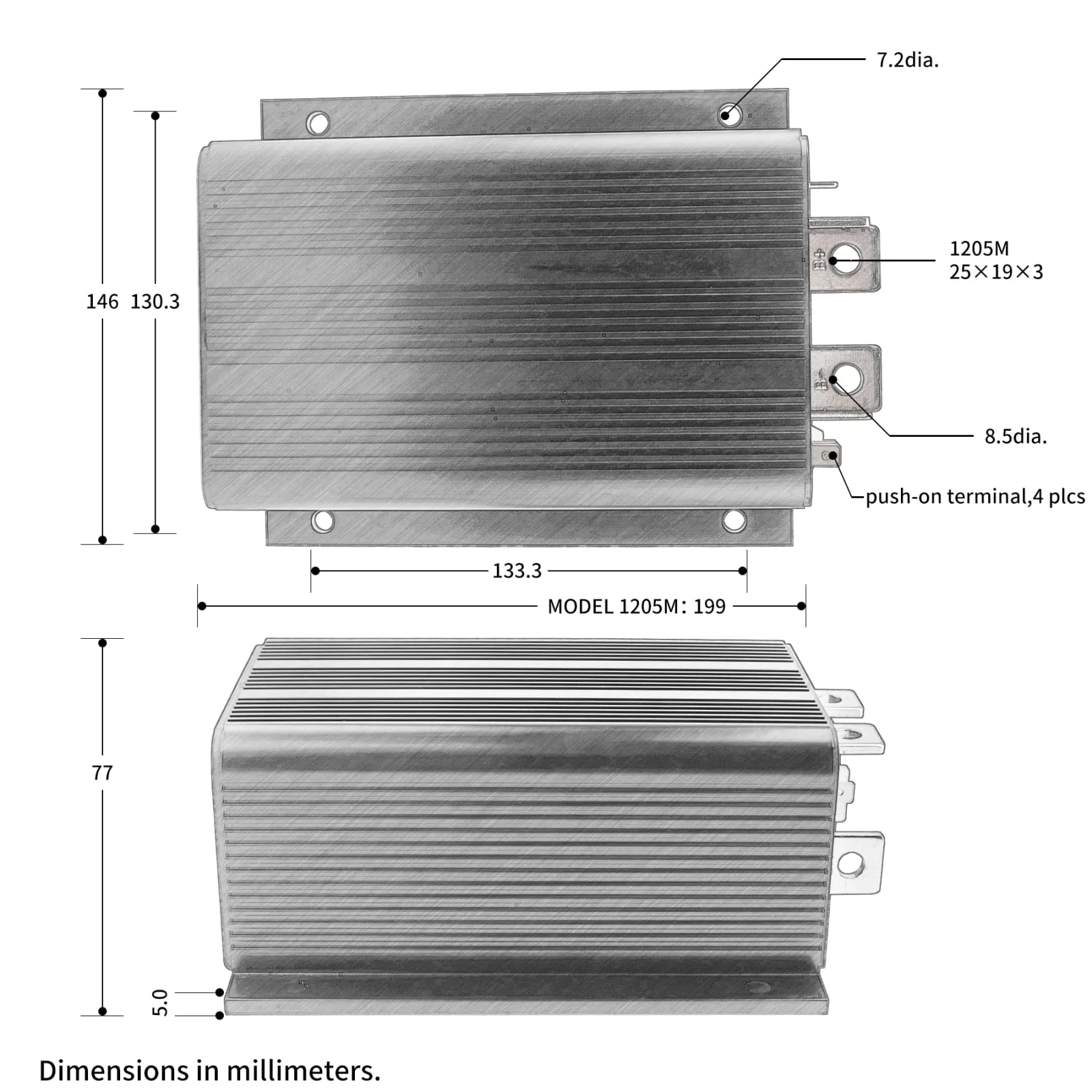 Partayoza 48V 500A Controller for Curtis 1205 Club Car DS image 3