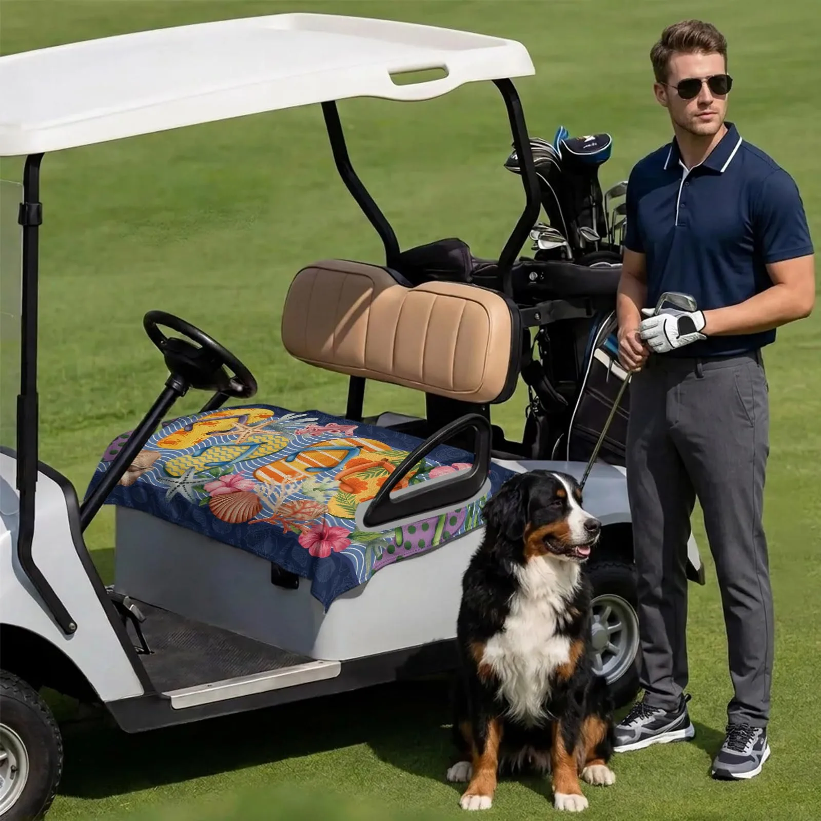 DecorLovee Golf Cart Seat Cover Towel 51 x 31 Inch image 3