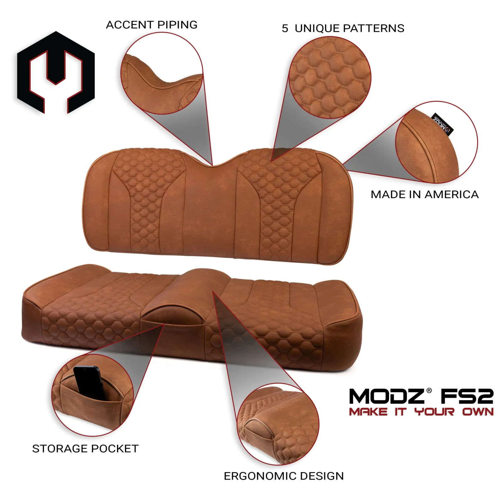 MODZ FS2 Front Seat for E-Z-G-O RXV 2008-Up image 2