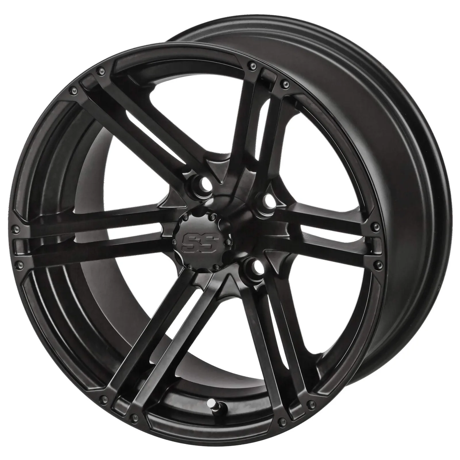 RM Cart Yukon 15-Inch Matte Black Golf Cart Wheel 15062