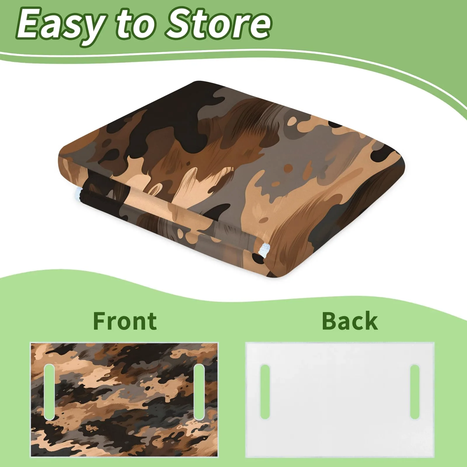Tiveruda Brown Camo Universal Golf Cart Seat Cover 51" x 31" image 4