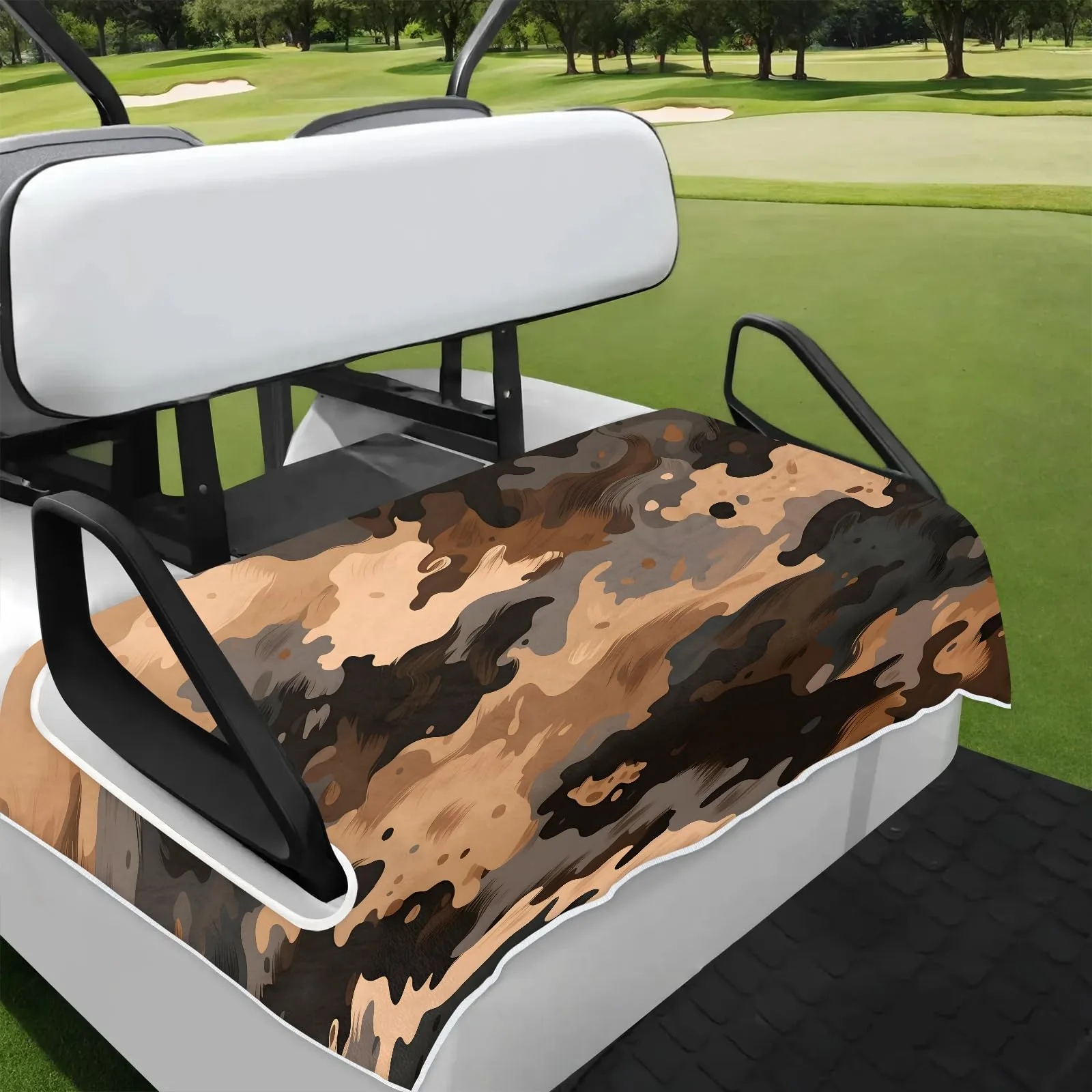 Tiveruda Brown Camo Universal Golf Cart Seat Cover 51" x 31"