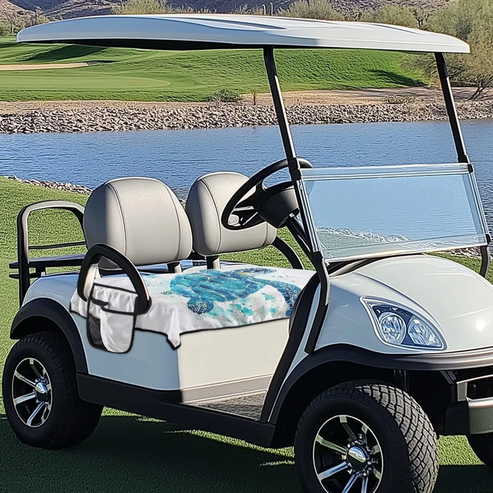 Darisoco Golf Cart Seat Cover with 5 Pockets image 3
