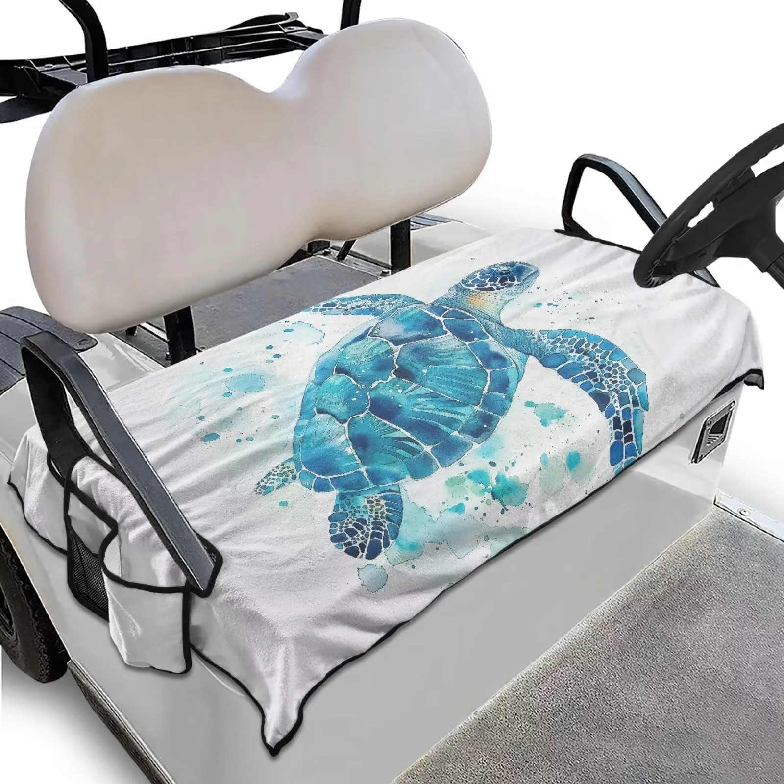 Darisoco Golf Cart Seat Cover with 5 Pockets