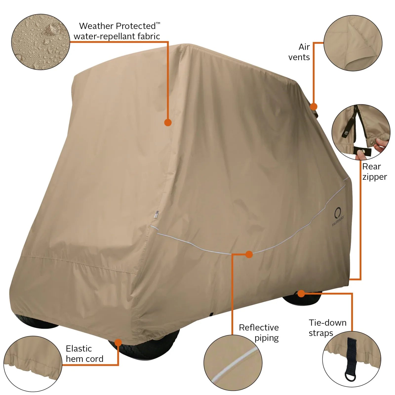 Classic Accessories Fairway Golf Cart Cover 40-067-015801-RT image 4