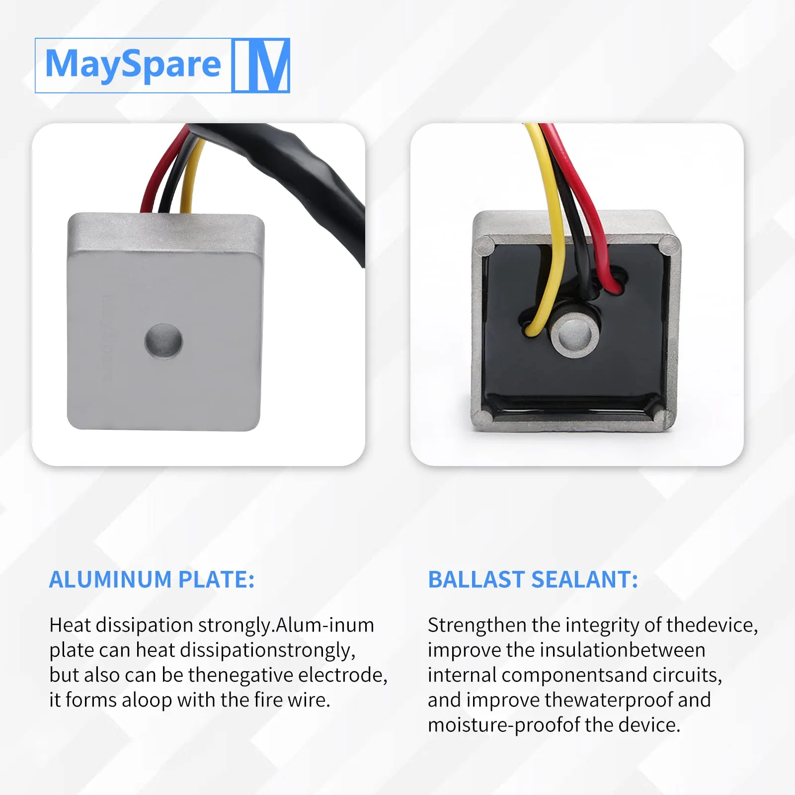 MaySpare 12V Regulator for Club Car Precedent Gas Carts image 3