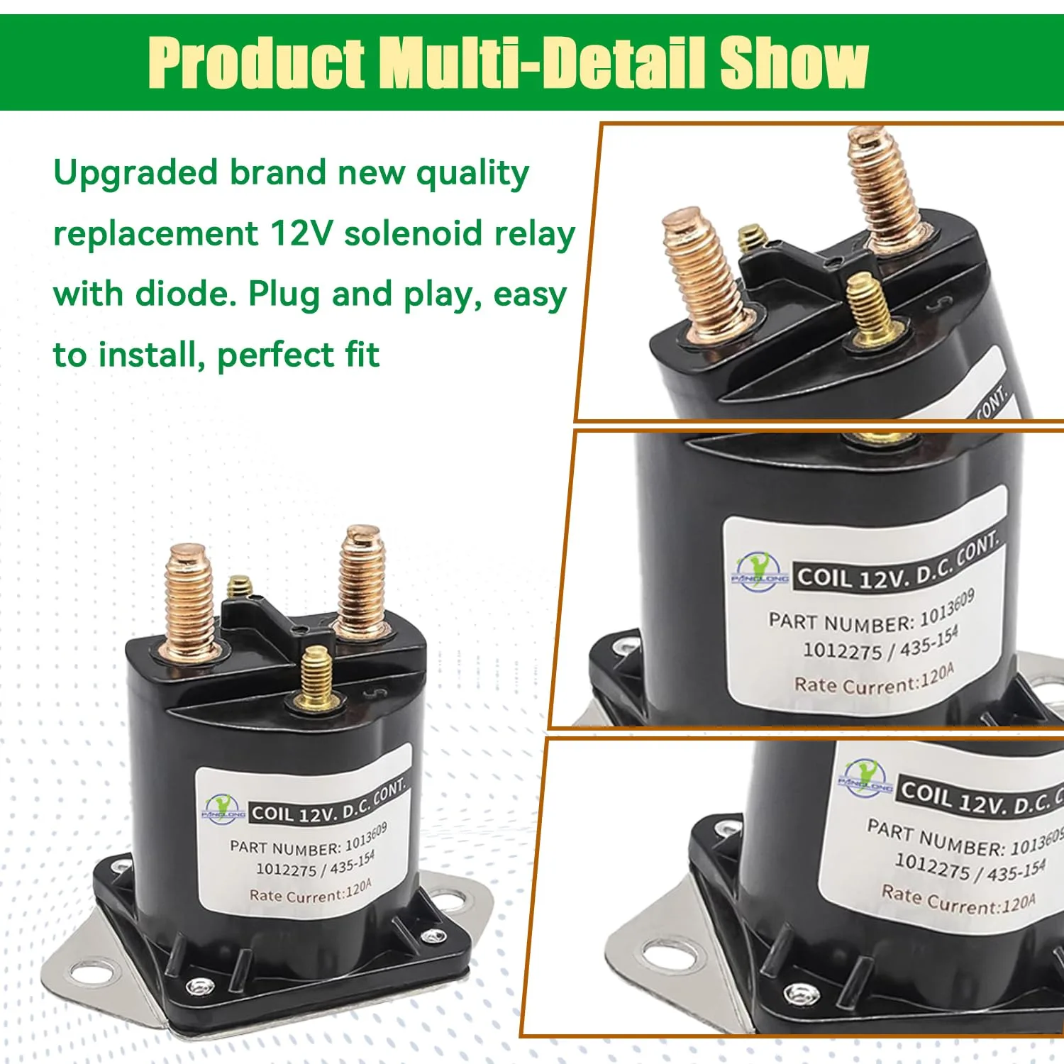 Panglong 12V Solenoid Relay for Club Car Tempo, DS & Precedent image 3