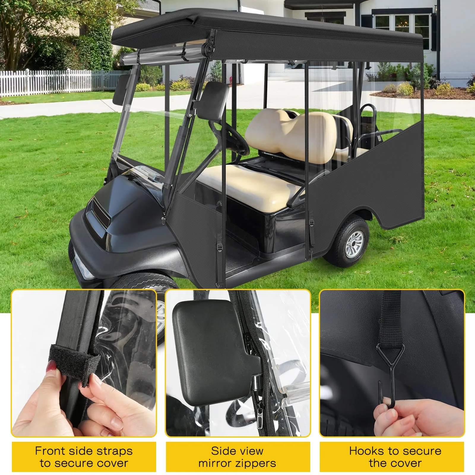 SANXIACAR Enclosure for Club Car Precedent 4-Passenger image 4
