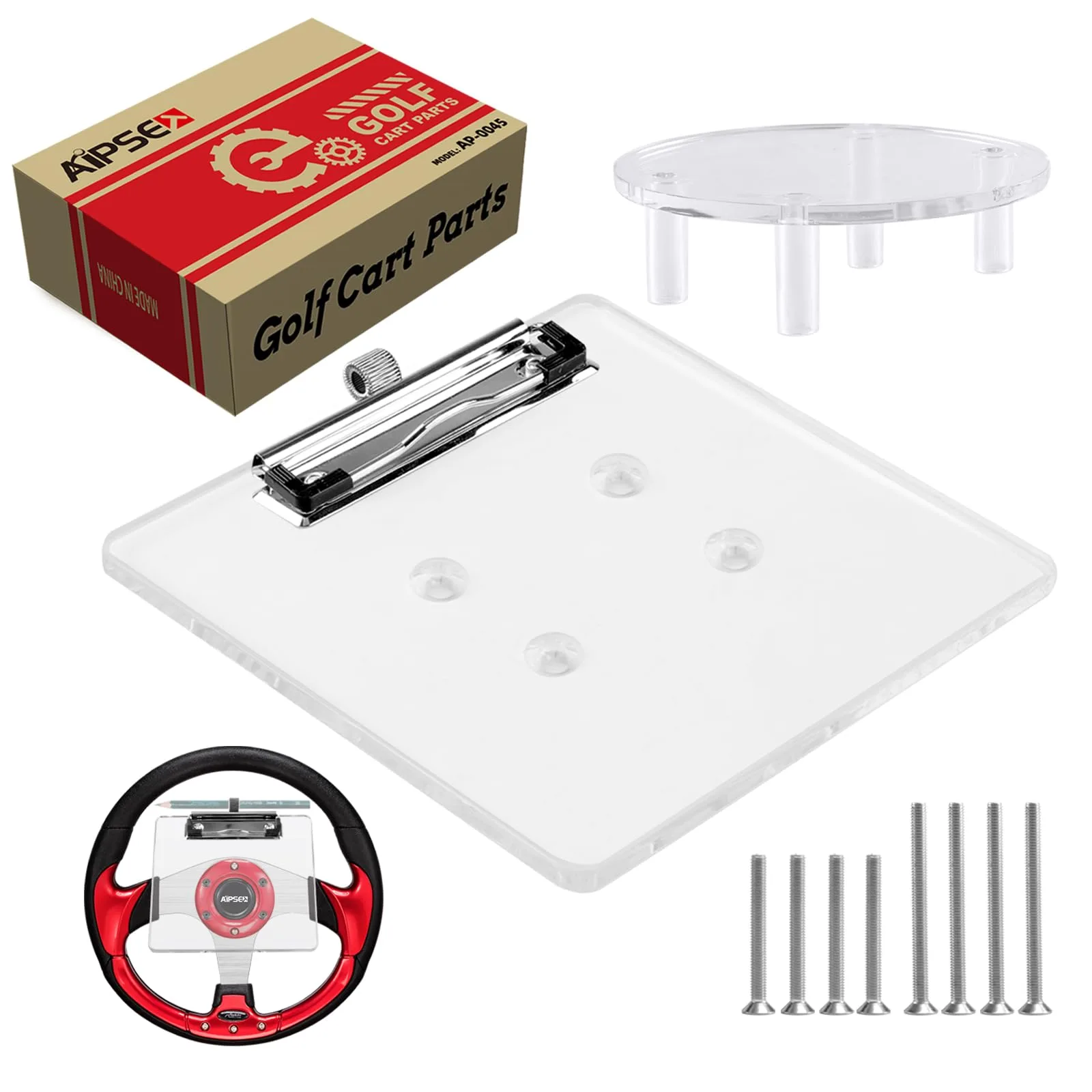 AIPSET Golf Cart Steering Wheel Scorecard Holder