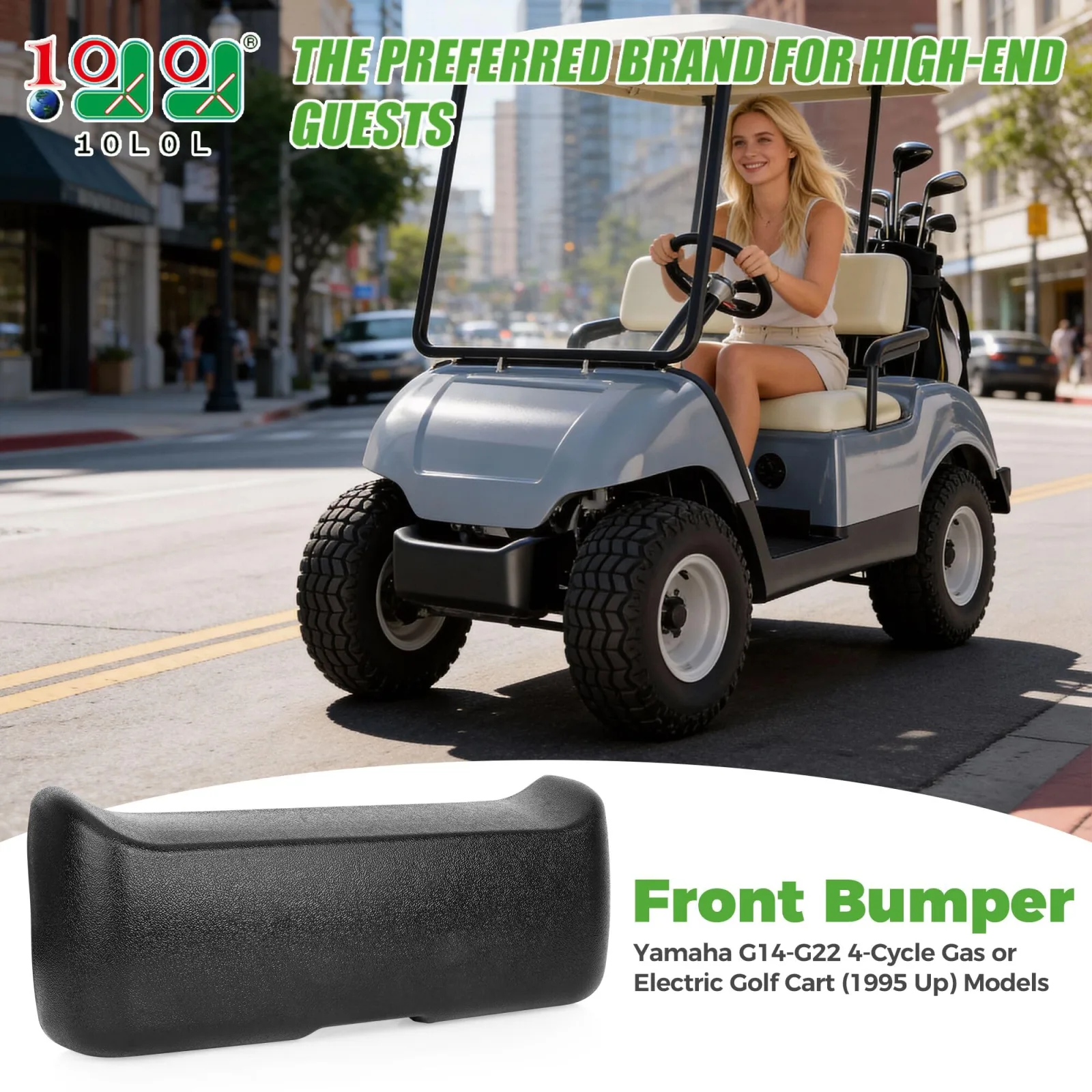 10L0L Front Bumper for Yamaha G14-G22 Golf Carts image 2