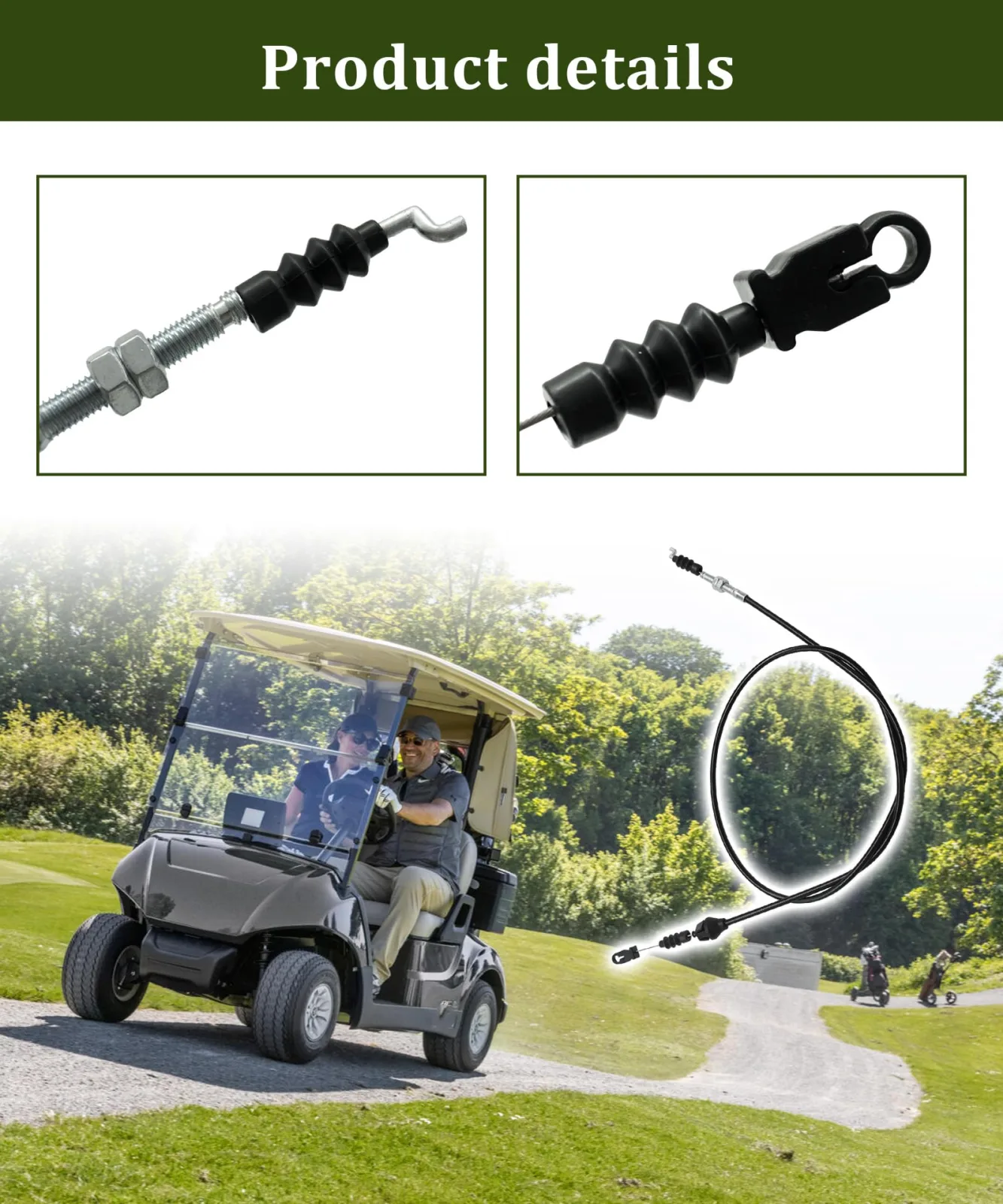 Hustimo Throttle Cable for E-Z-GO TXT, HFH49 image 3