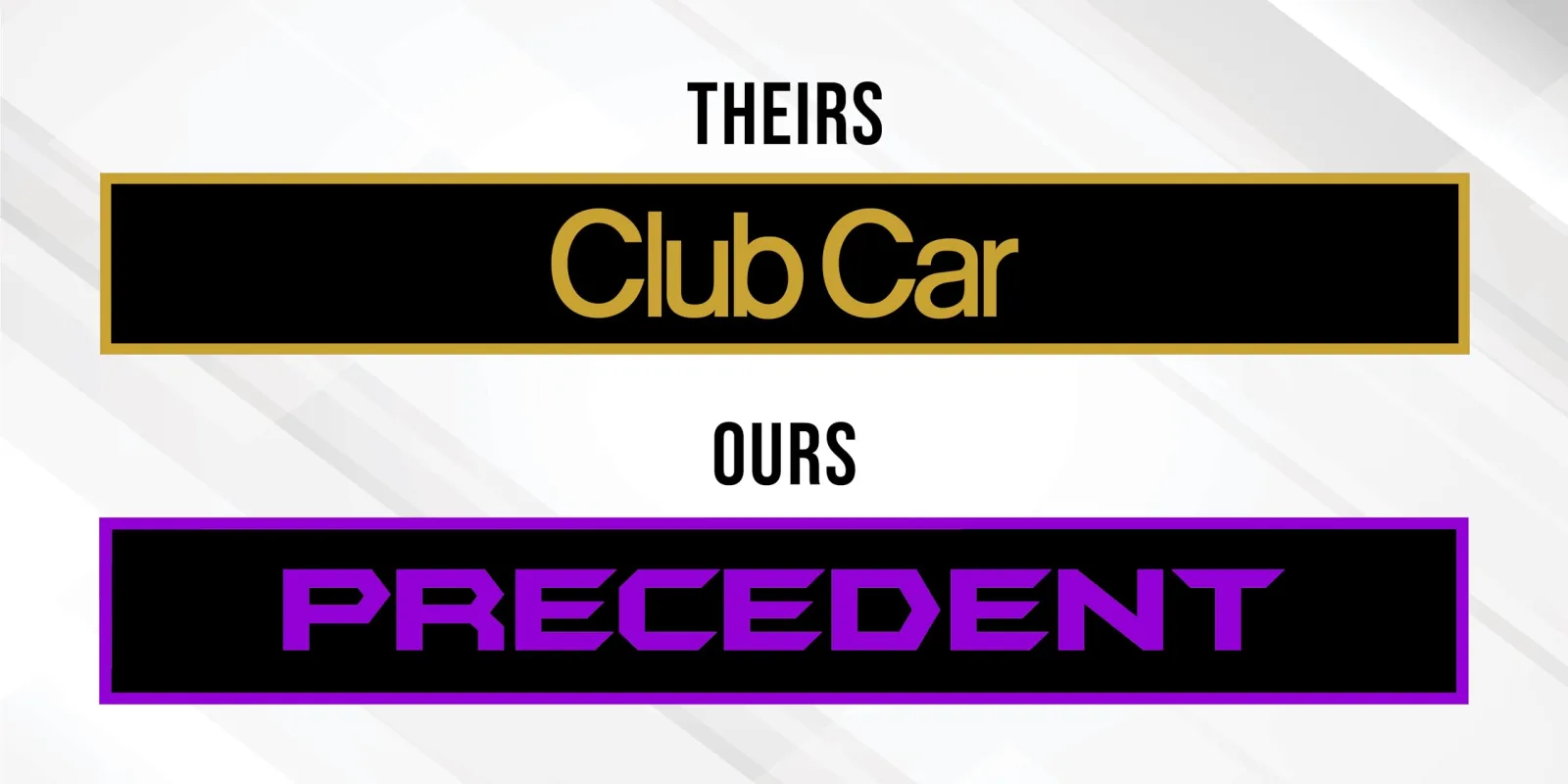 Club Car Precedent Black & Purple Name Plate Emblem image 2