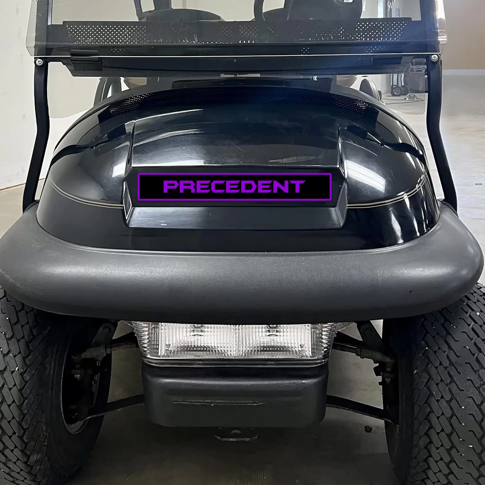Club Car Precedent Black & Purple Name Plate Emblem image 3