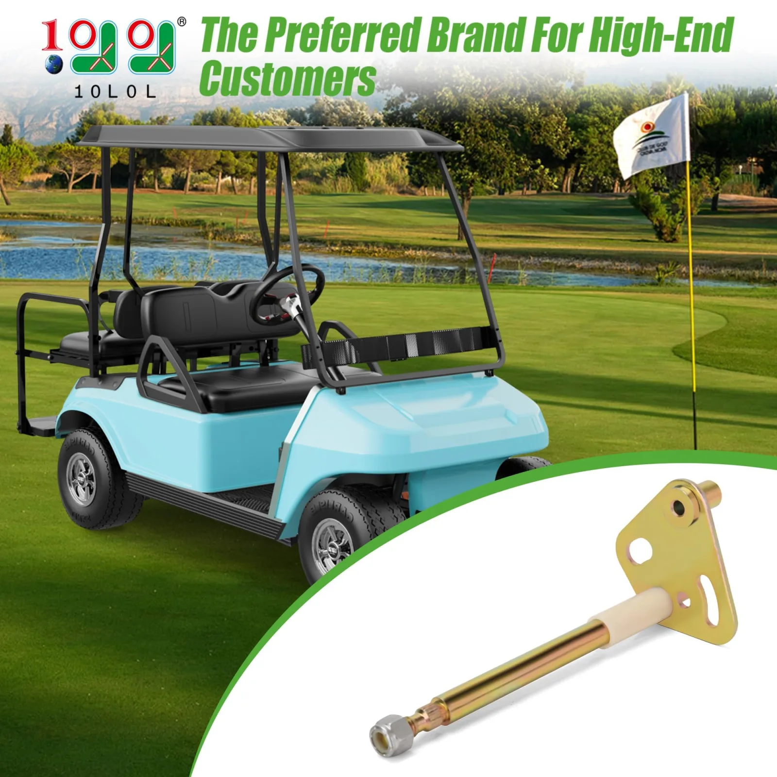 10L0L Accelerator Pivot Rod Kit for Club Car DS 1996+ image 2
