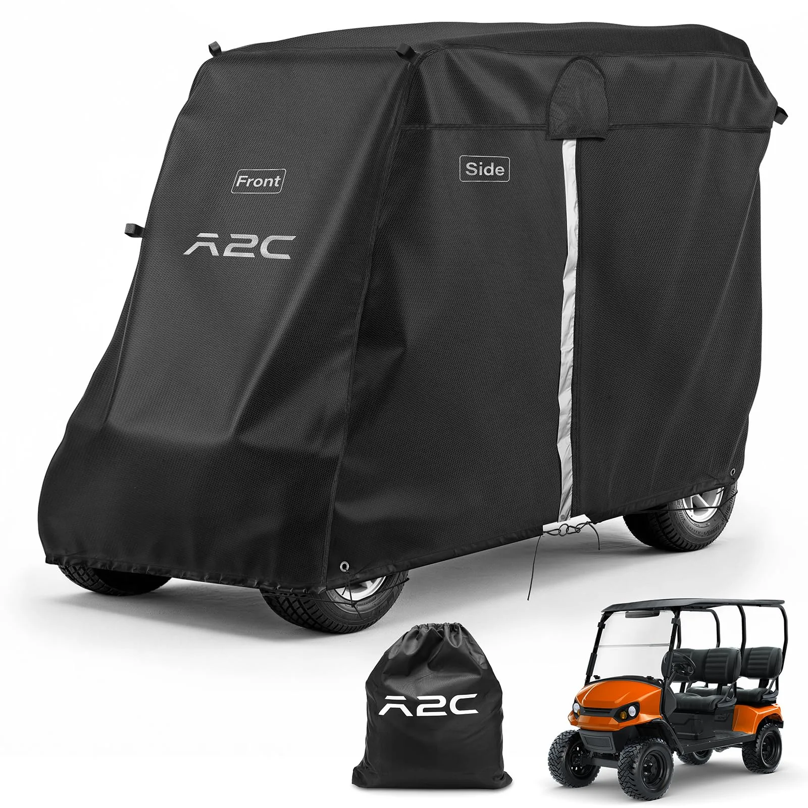 A2C Golf Cart Cover for 4-Passenger Carts, 112-Inch