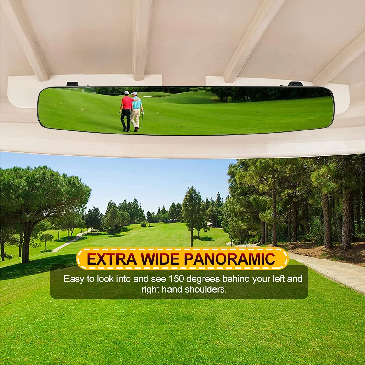 SHUNCHENXIANG Panoramic Rear View Mirror for Golf Carts image 3