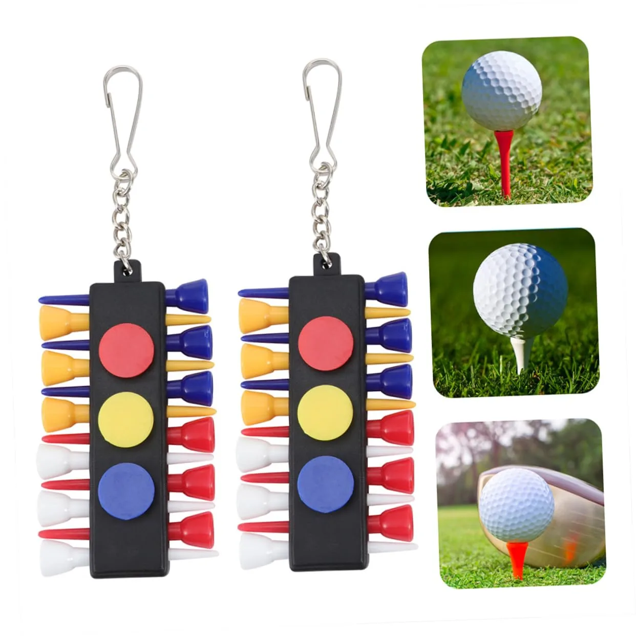 KOMBIUDA Golf Tee Holder Set with Chain Attachment image 3