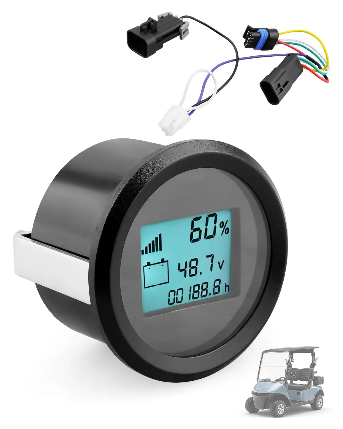 Fozipamy Battery Gauge Meter for E-Z-GO RXV 48V