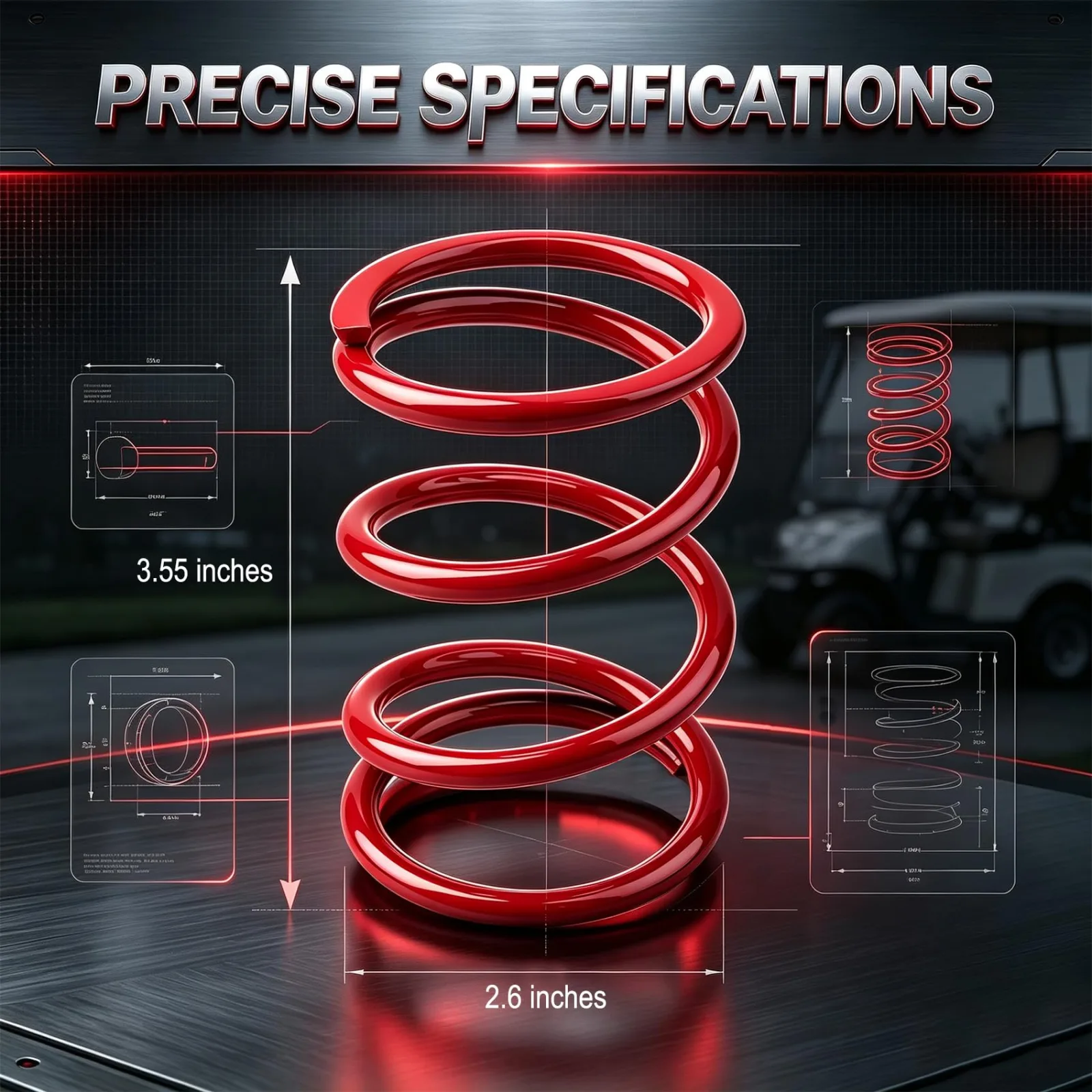 Fospectra Clutch Power Spring for Club Car DS Gas Carts image 3