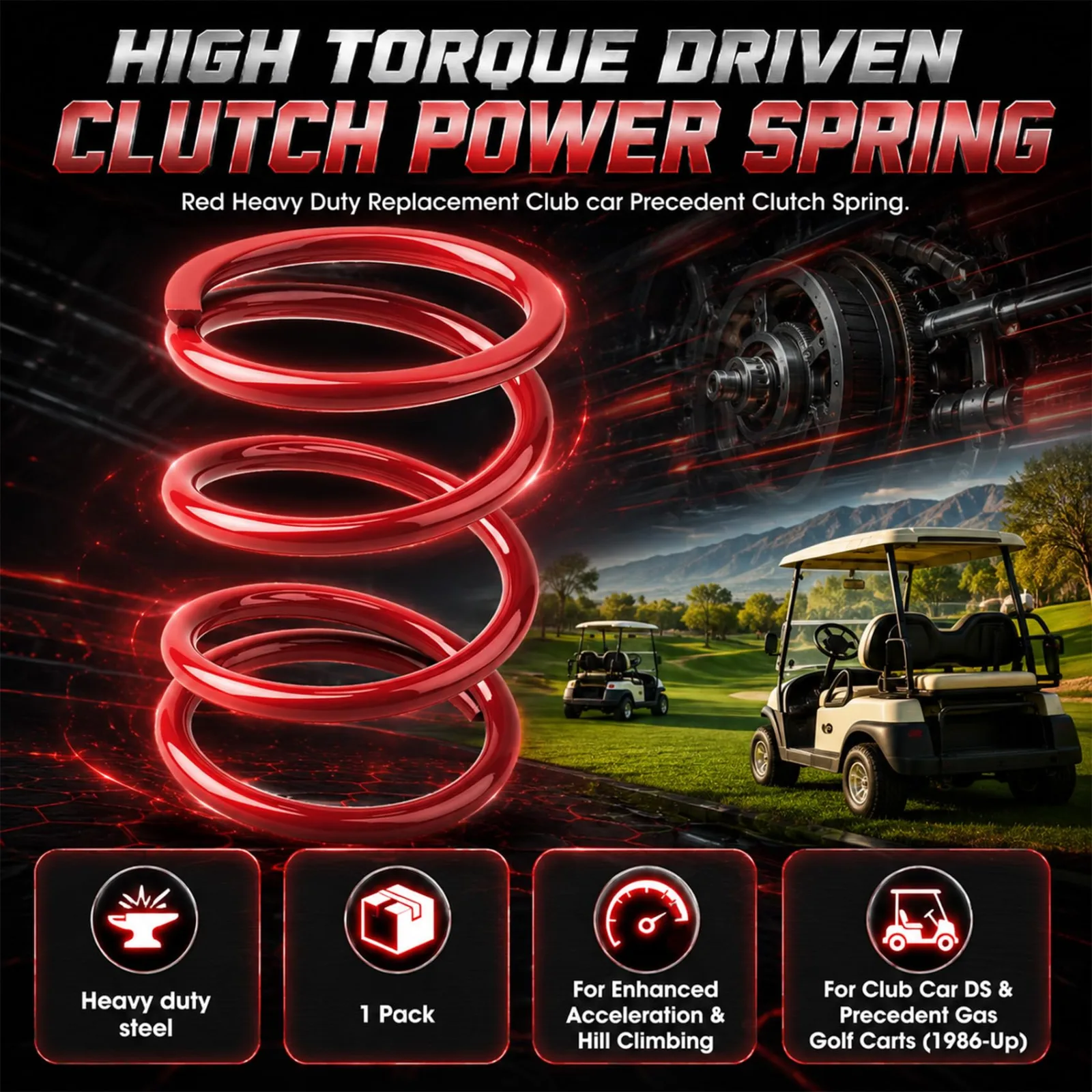 Fospectra Clutch Power Spring for Club Car DS Gas Carts image 4
