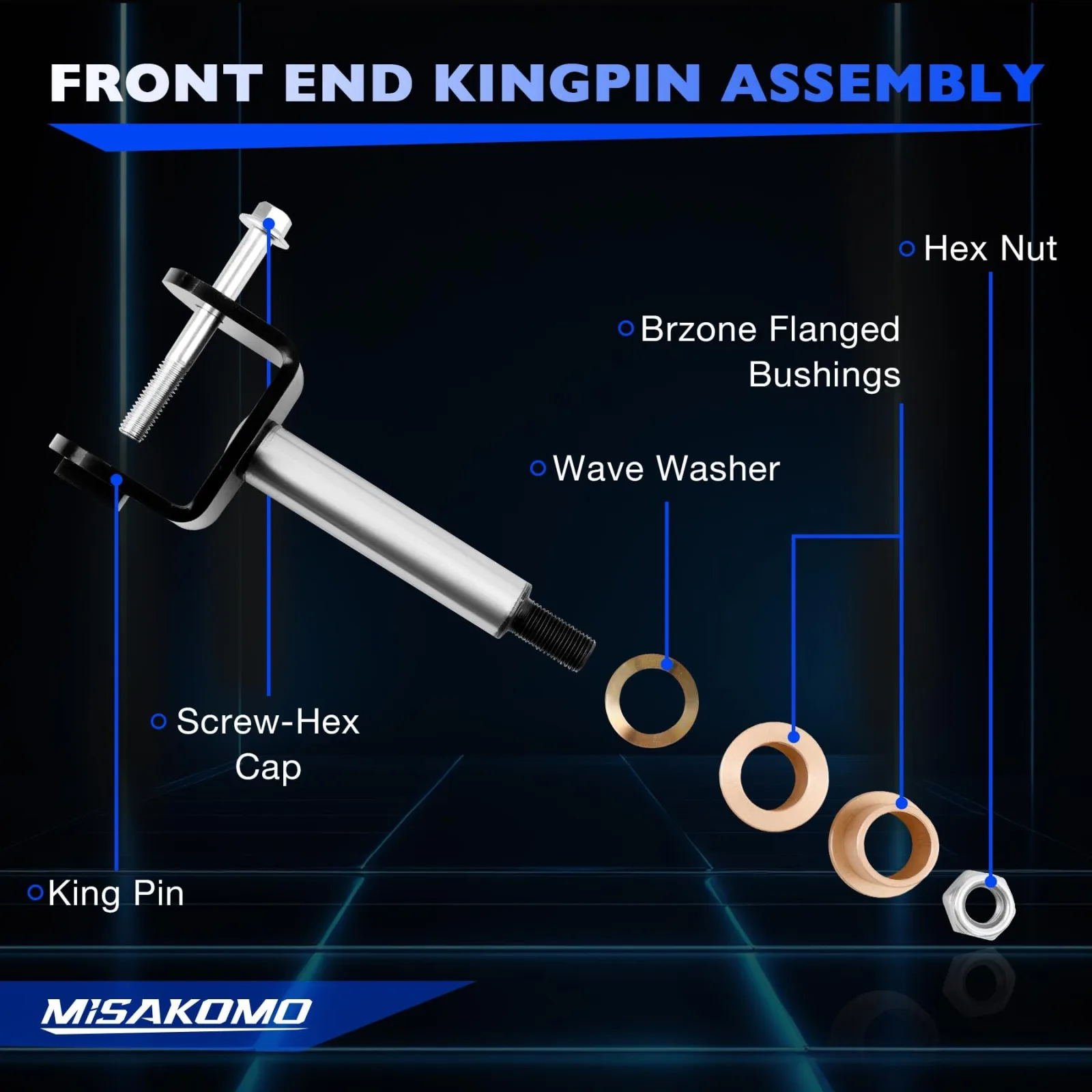 Misakomo Front Kingpin Kit for Club Car Precedent image 3