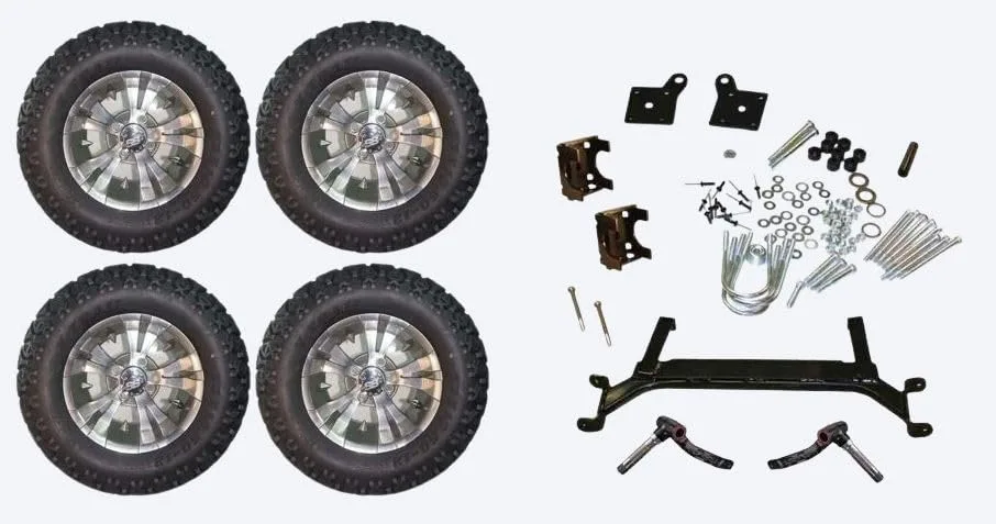 3G 4-Inch Lift Kit with 12-Inch Wheels for EZGO TXT