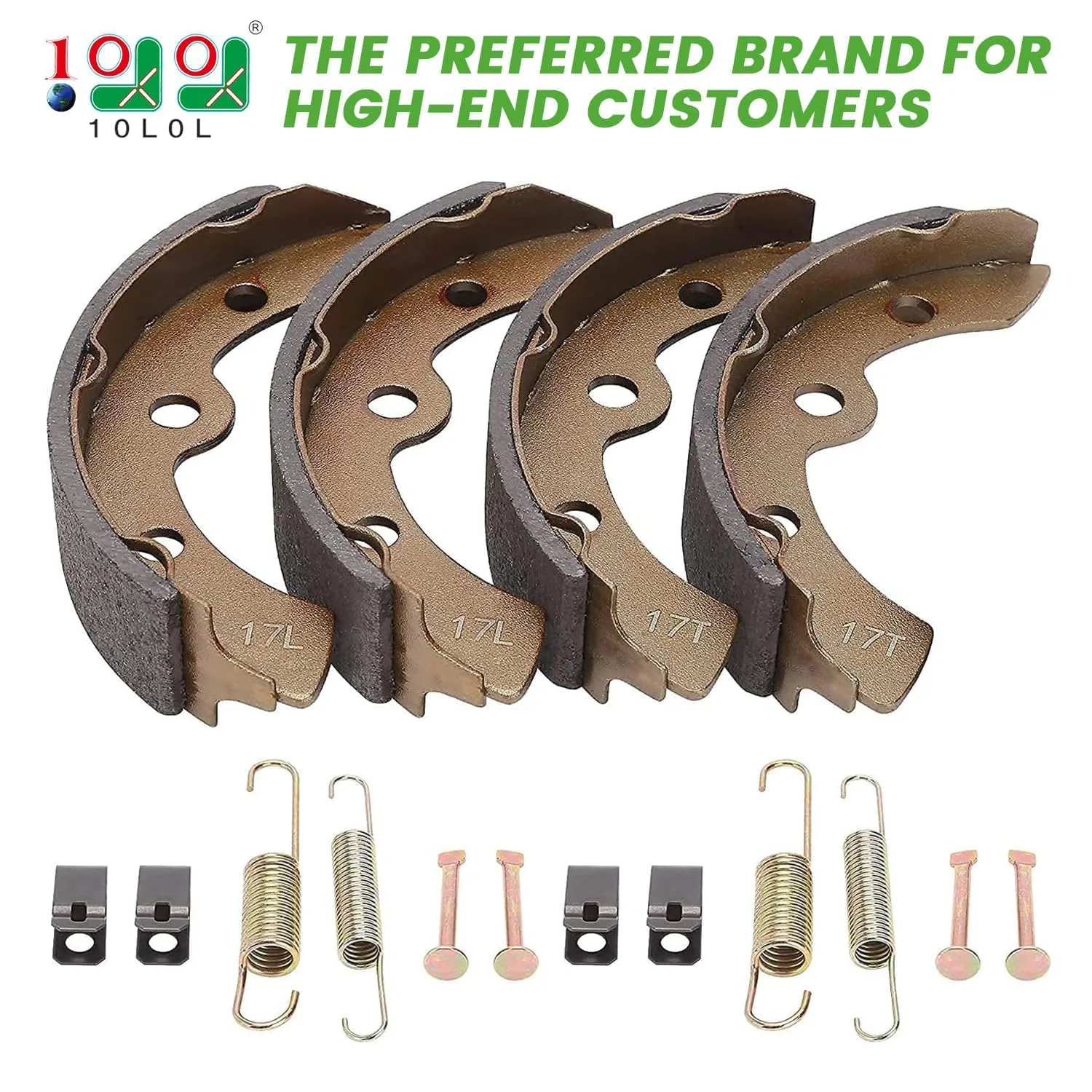 10L0L Golf Cart Brake Shoes and Spring Kit image 2