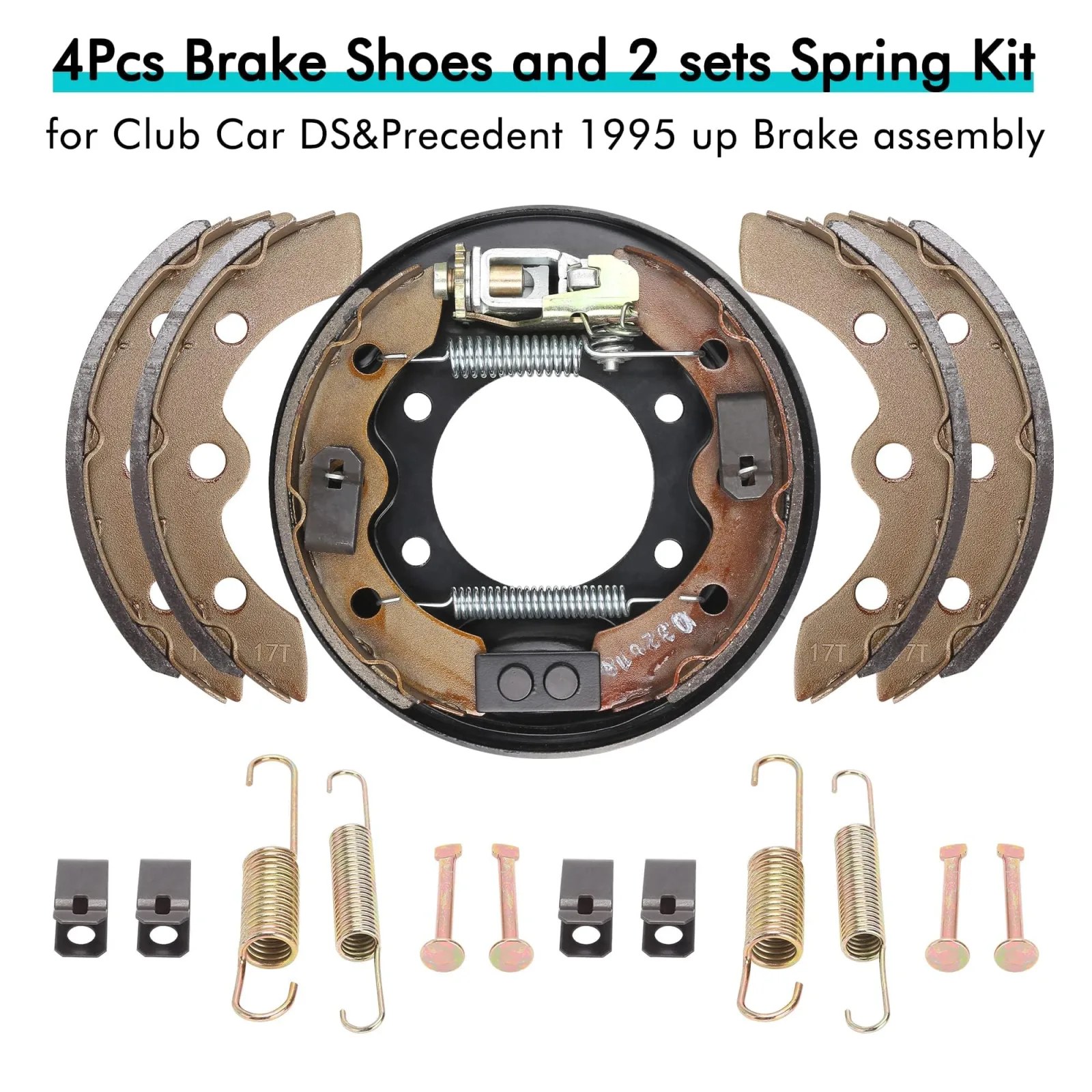10L0L Golf Cart Brake Shoes and Spring Kit image 3