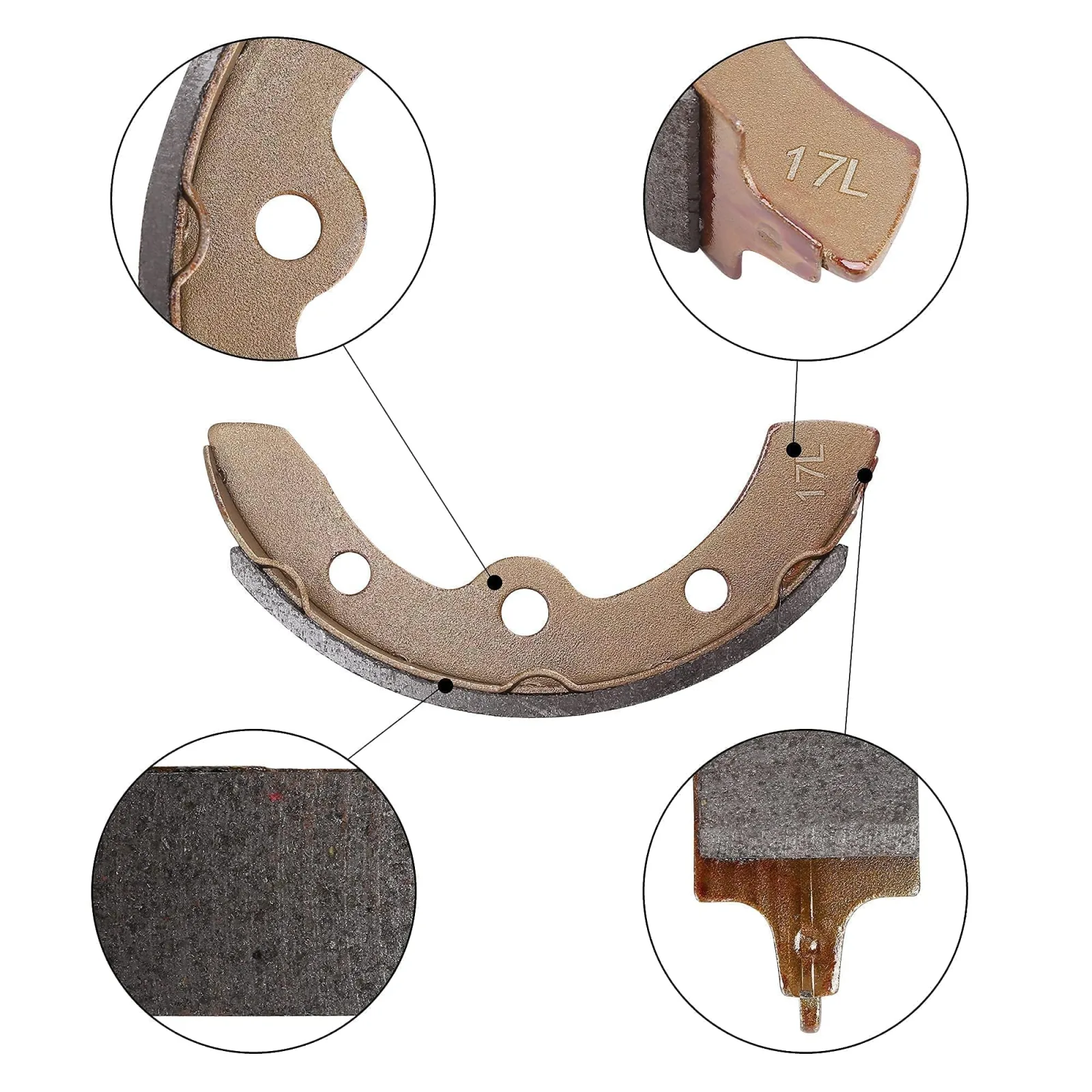 10L0L Golf Cart Brake Shoes and Spring Kit image 4