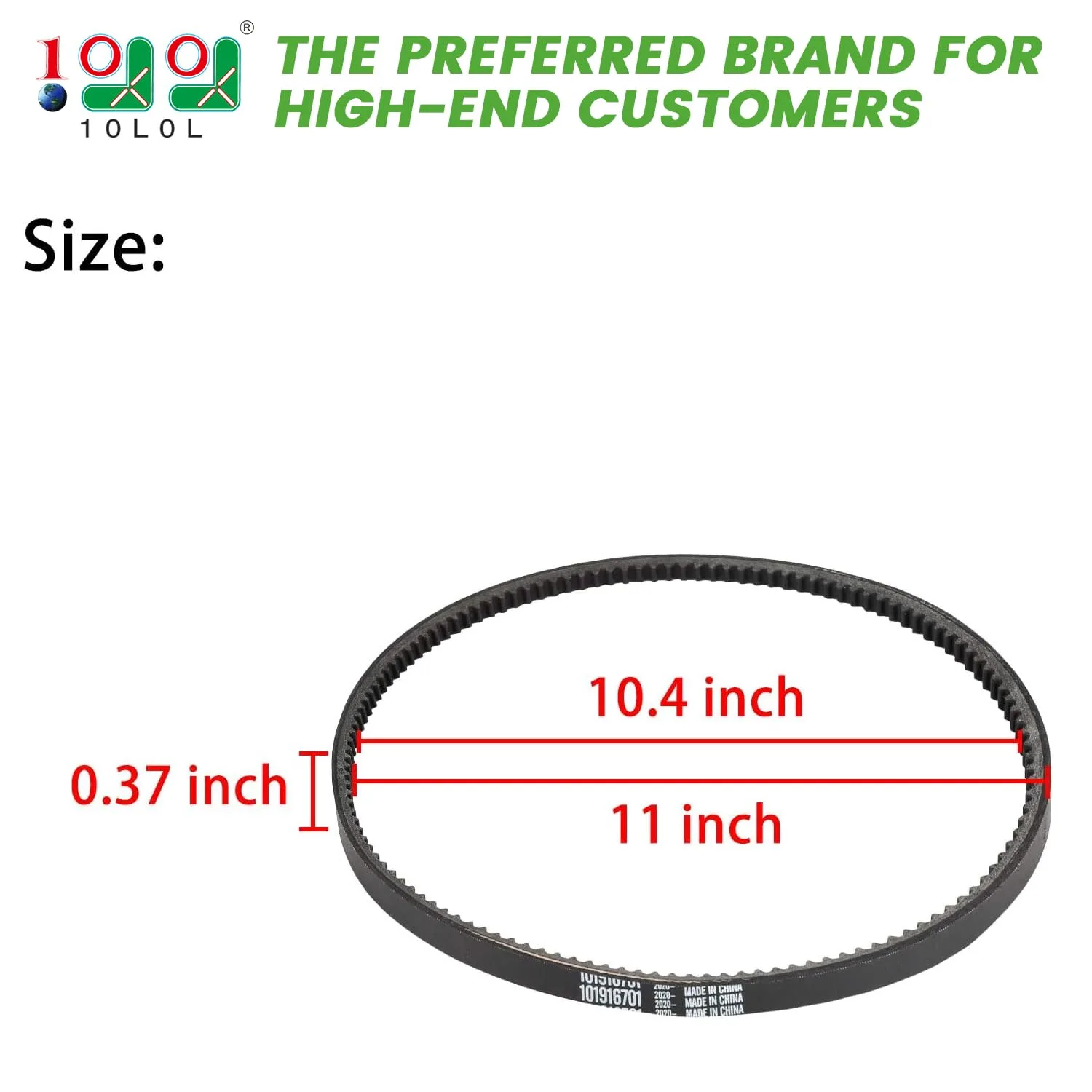 10L0L Starter Generator Belt for Club Car DS and Precedent image 2