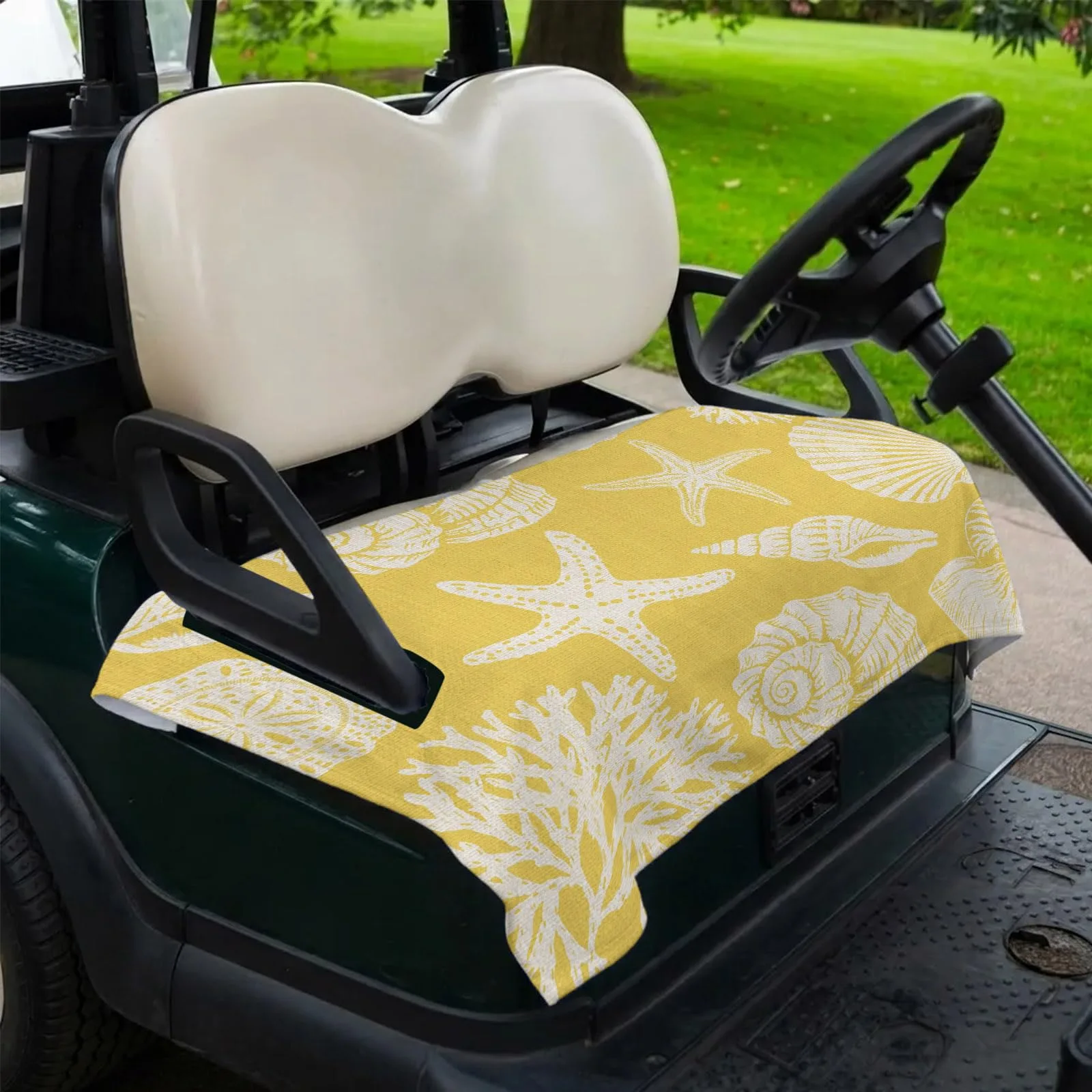 DecorLovee Yellow Starfish Golf Cart Seat Cover image 2