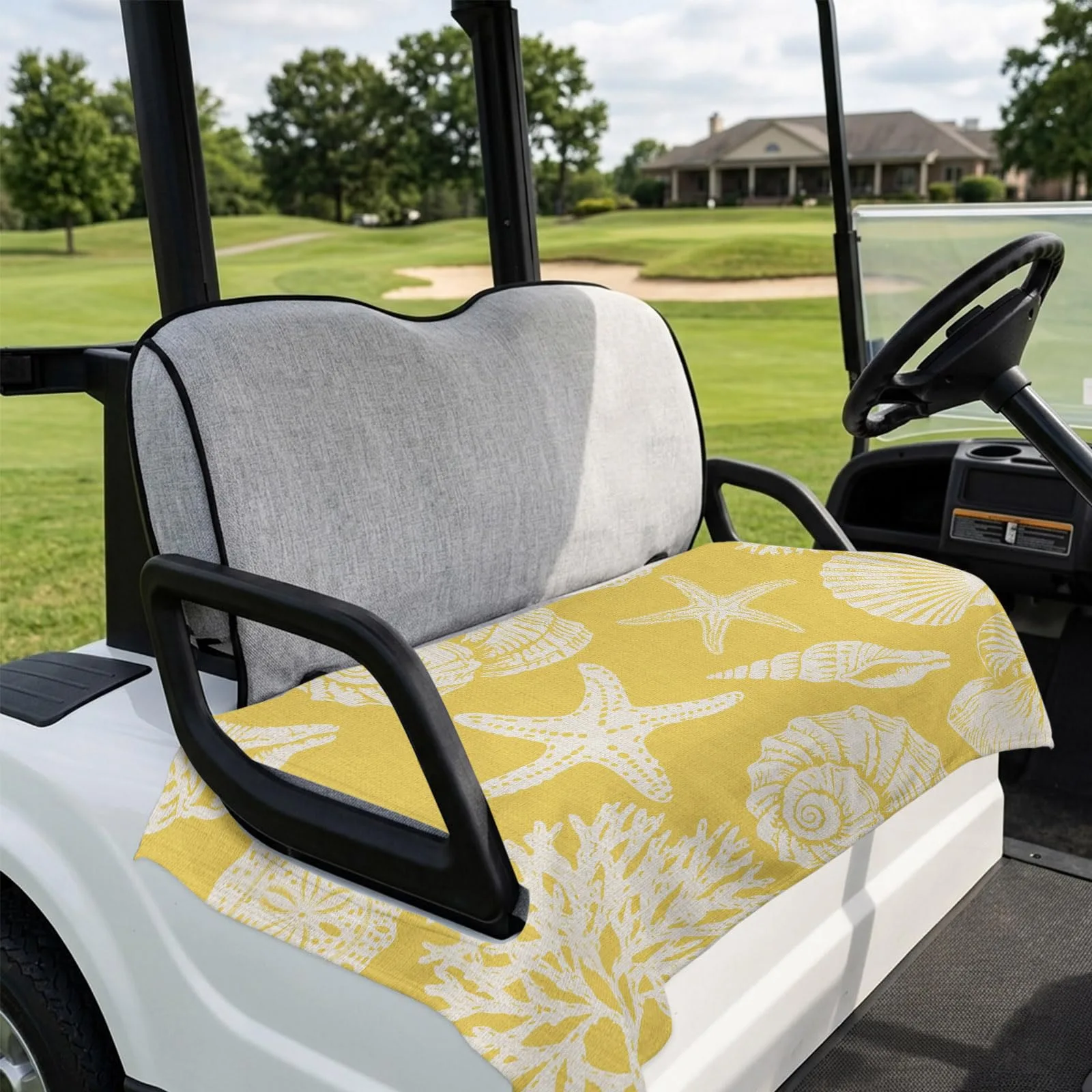 DecorLovee Yellow Starfish Golf Cart Seat Cover image 4
