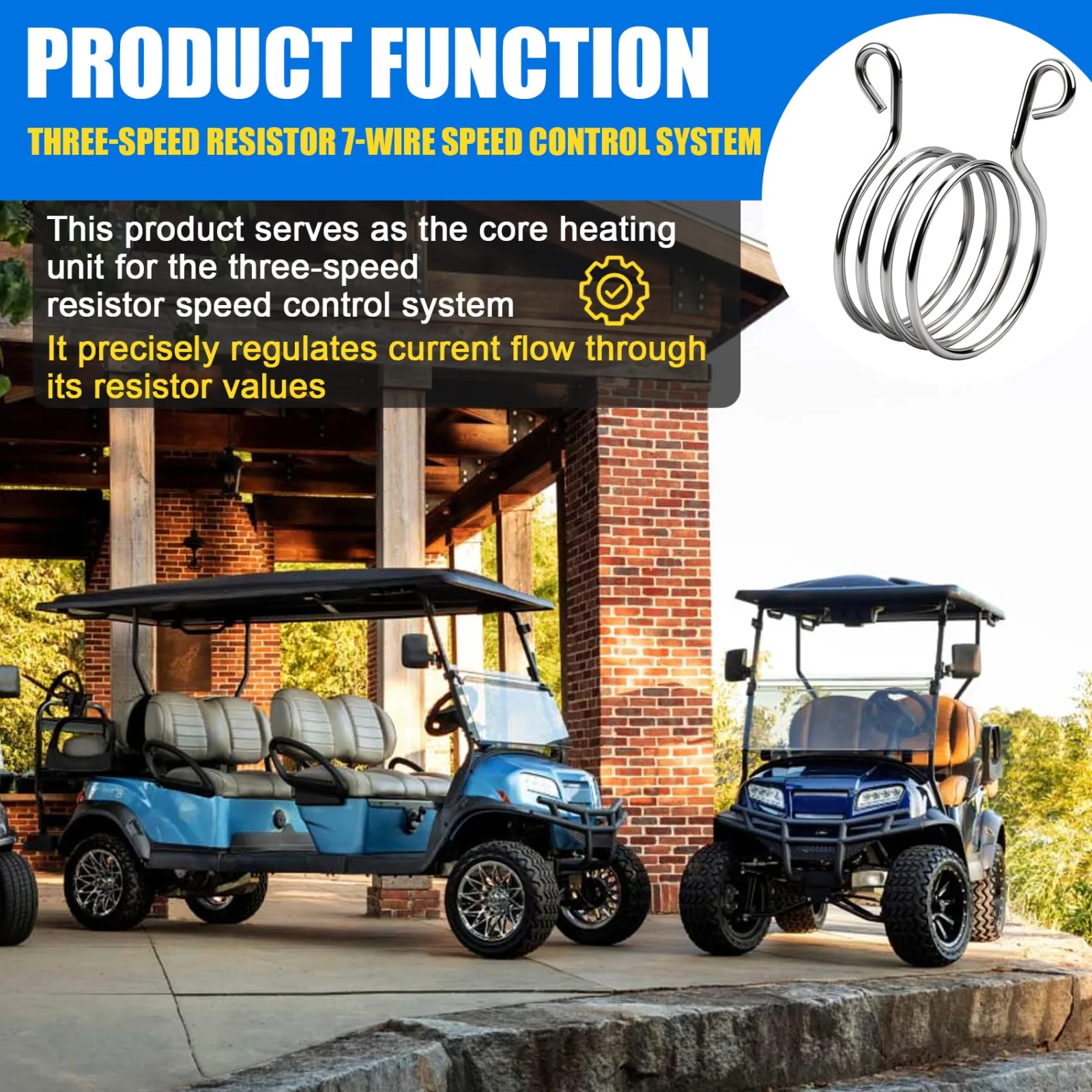 Yamusedy Third-Speed Resistor for Club Car DS Golf Carts image 2