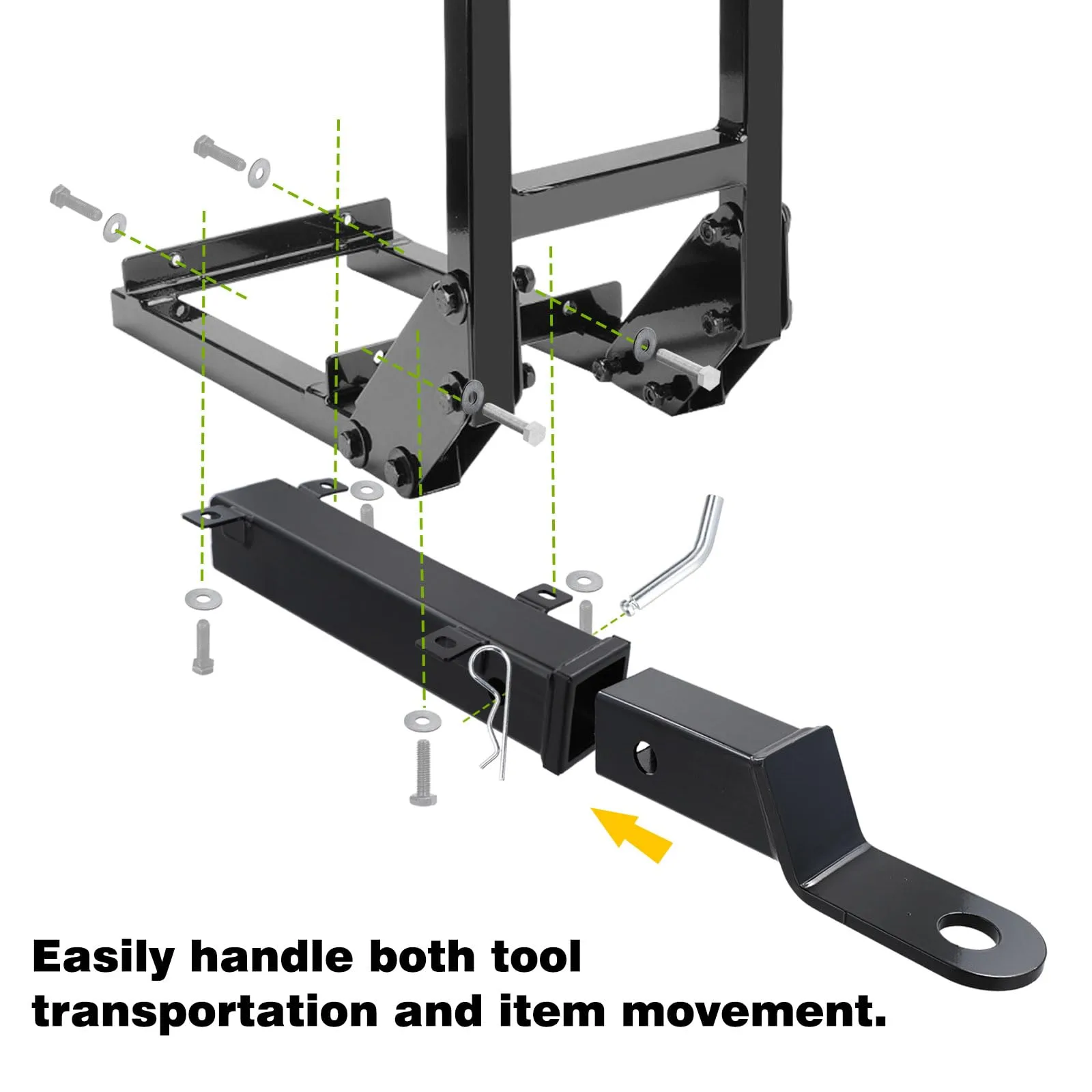 Roykaw G-0198 Golf Cart Rear Seat Grab Bar Hitch image 4